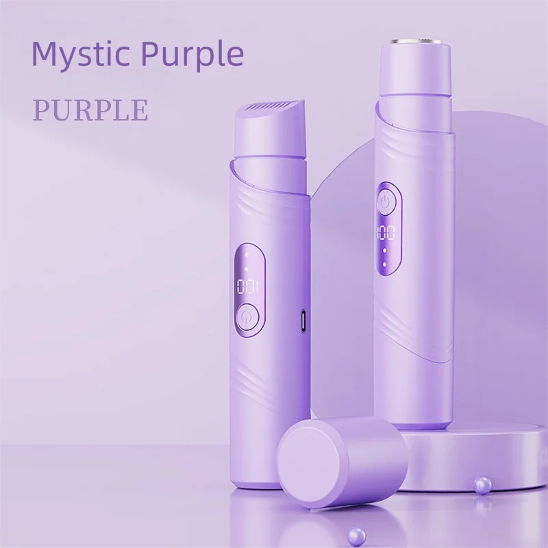 Purple Lectric Bikini Trimmer for Women, 1 Set Rechargeable 2 in 1 Body & FacialHair Removal
