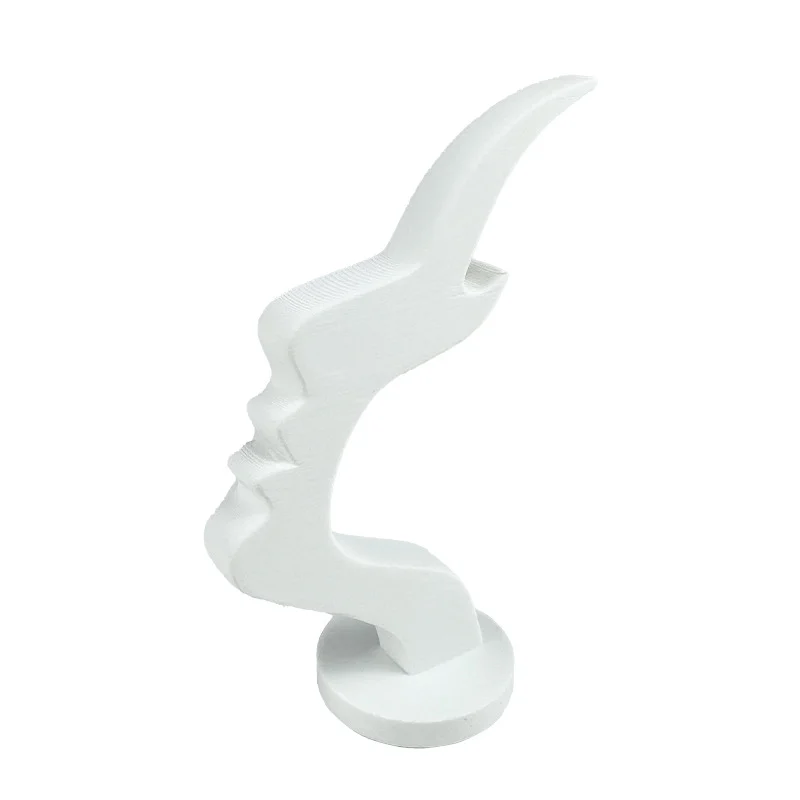 3-Pack White Abstract Face Eyewear Stand – Sculptural Desk & Nightstand Display (13.7 * 5CM)