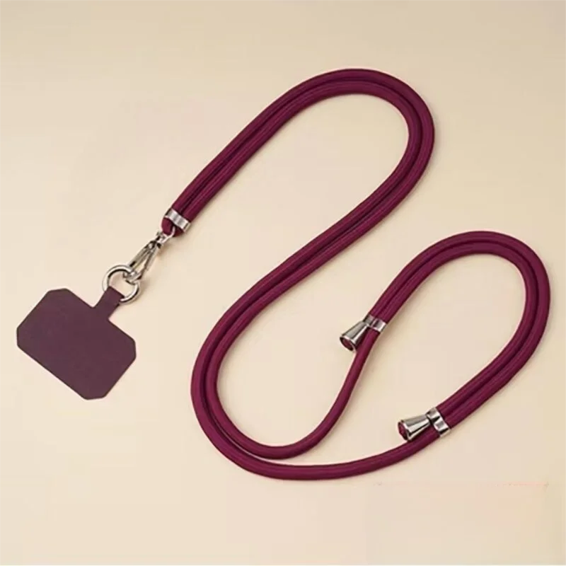 3-Pack Adjustable Wine Red Crossbody Phone Lanyards – Dual Wear Modes, Two-Ways of Hanging,Ultra-Slim 0.6mm Patch 