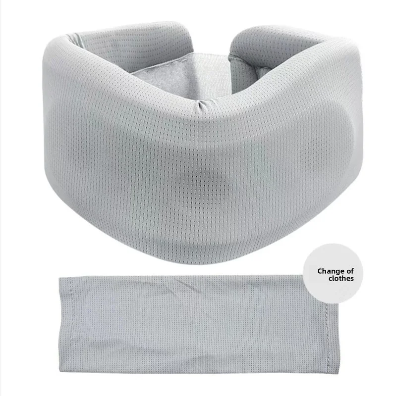 360° Neck Support Collar with Cooling Mesh Fabric – Posture Corrector for Forward Head & Neck Pain Relief, Includes Washable Cover (Free Replacement Cover Included)