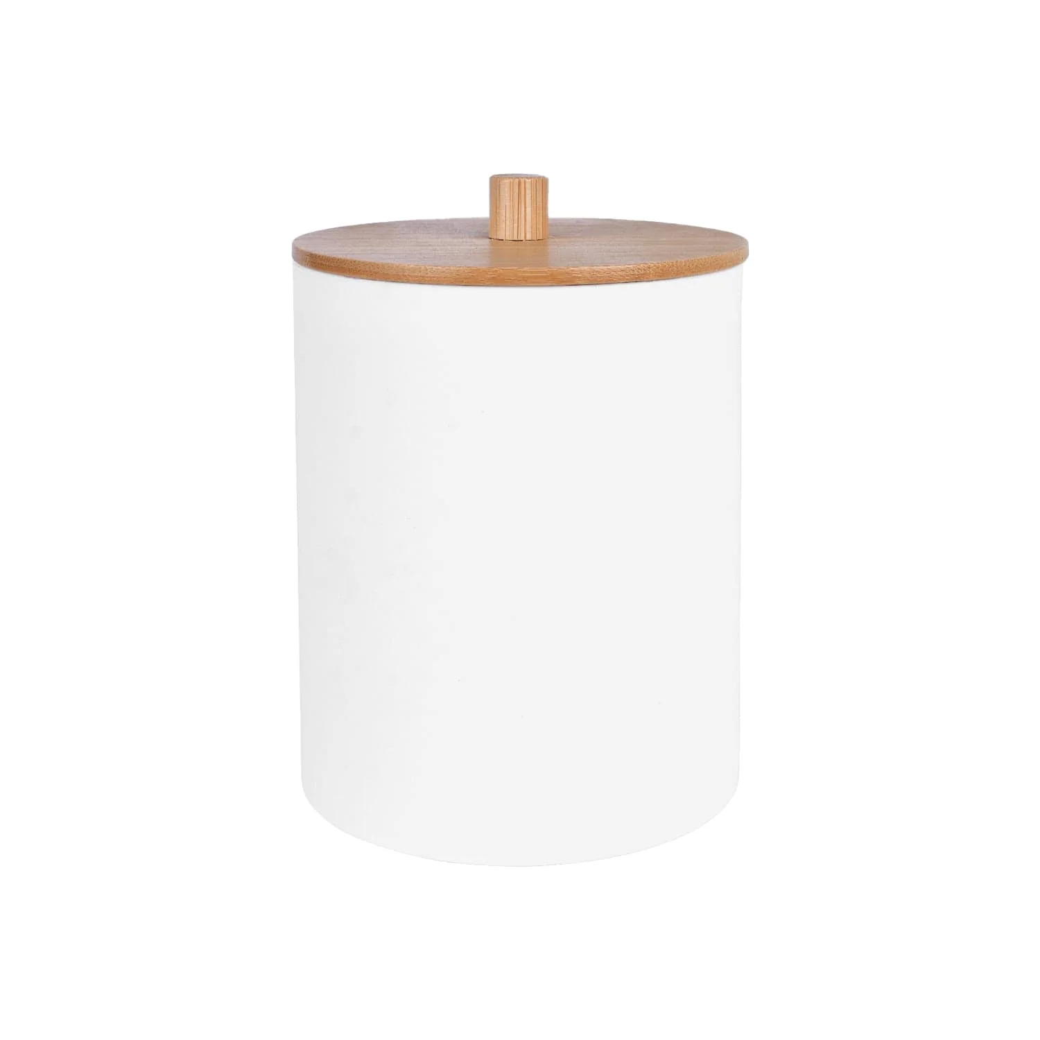 Bamboo Lid Cotton Swab Canister