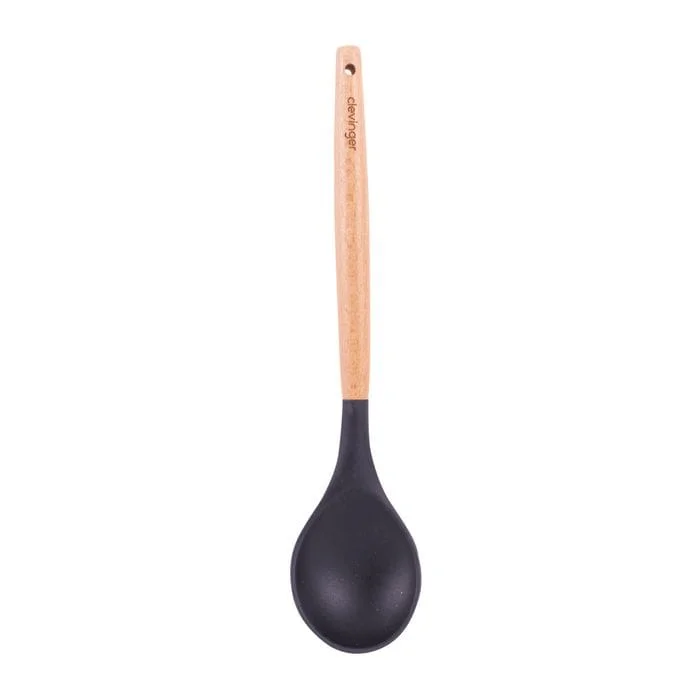 Beechwood & silicone spoon charcoal