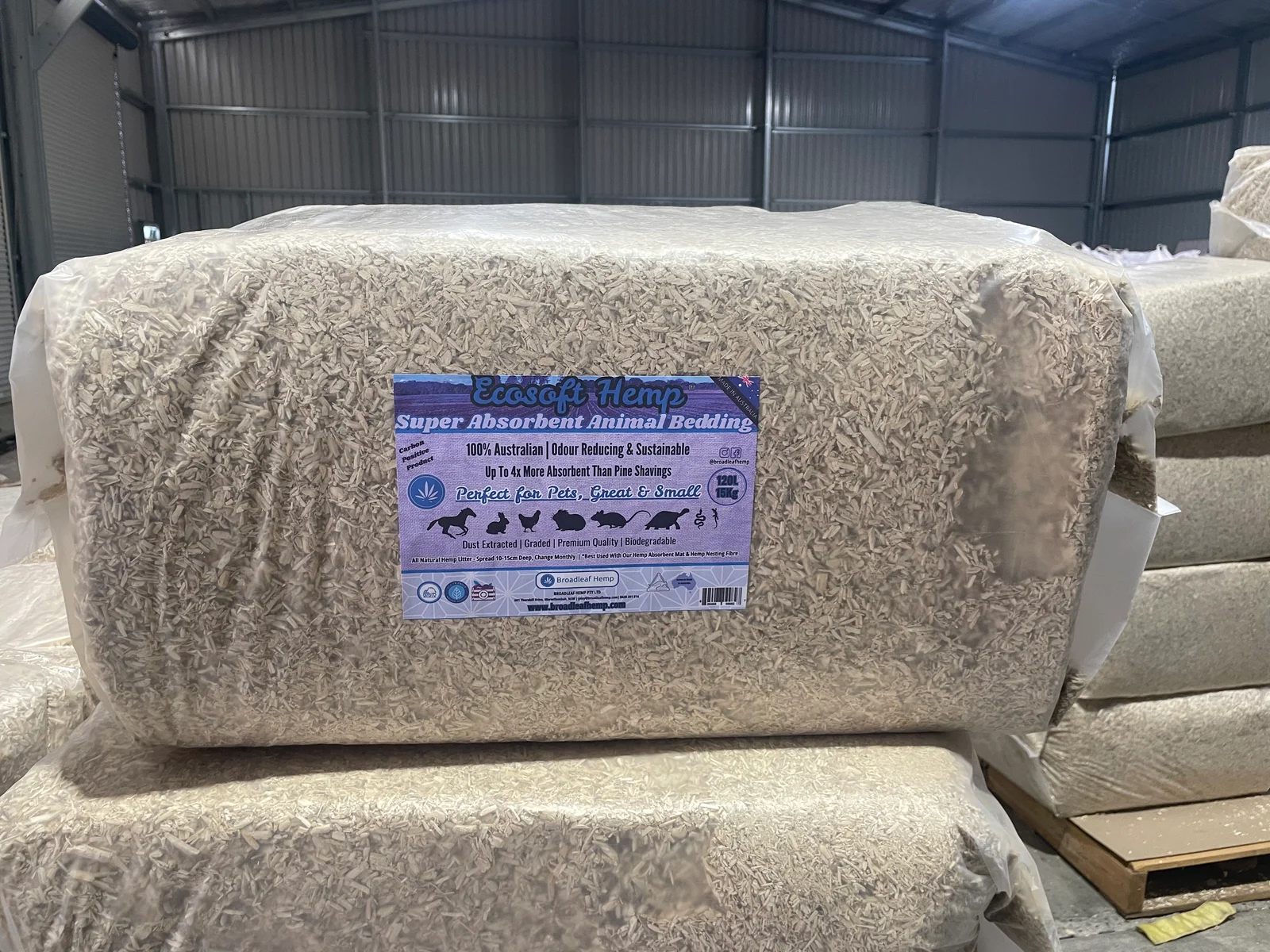Hemp Animal Bedding For Chickens & Small Animals 15kg Bale | Vital Habitat