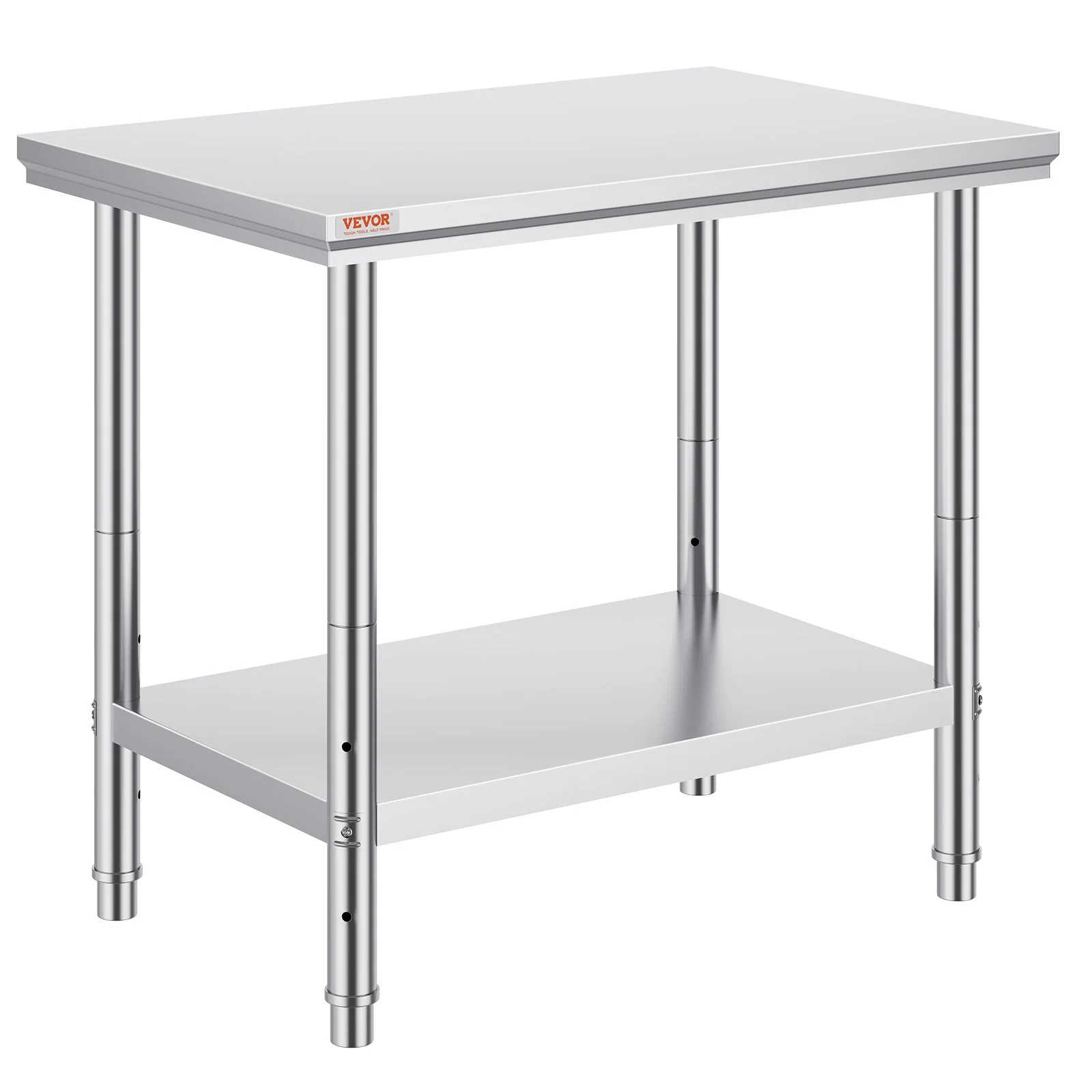 VEVOR 910x610mm Stainless Steel Kitchen Bench Commercial Work Food Prep Table