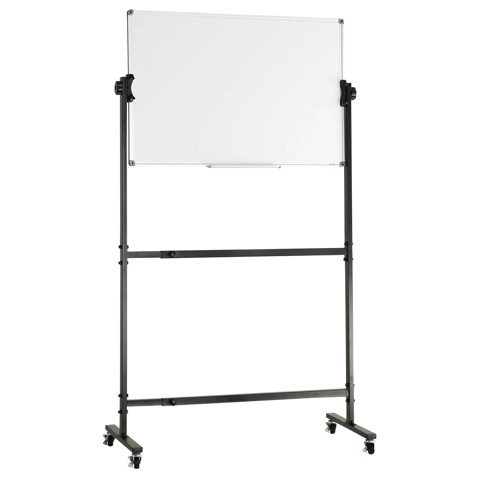 VEVOR 91.5x61cm Rolling Magnetic Whiteboard, Double-sided Mobile Whiteboard, Adjustable Height Dry Erase Board with Wheels, 1 Magnetic Erase & 3 Dry Erase Markers & Movable Tray Office, School