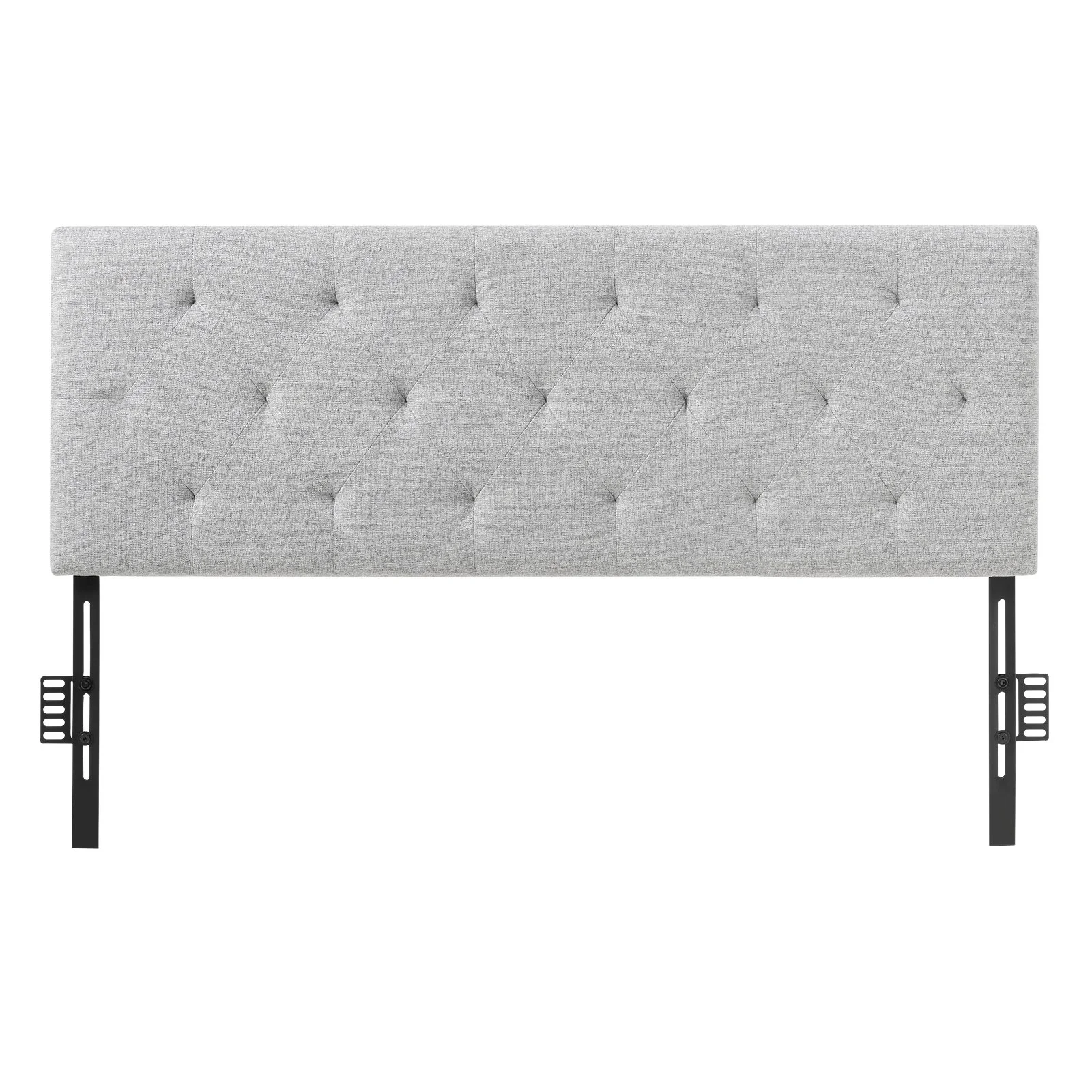 VEVOR Headboard, Full Size Headboard with Adjustable Height, Comfortable Diamond Tufted for Full Size Bed, W 56.3 x H（35.6-47.4）inches, Ideal for Bedroom, Hotel, Homestay, Dormitory, Light Grey