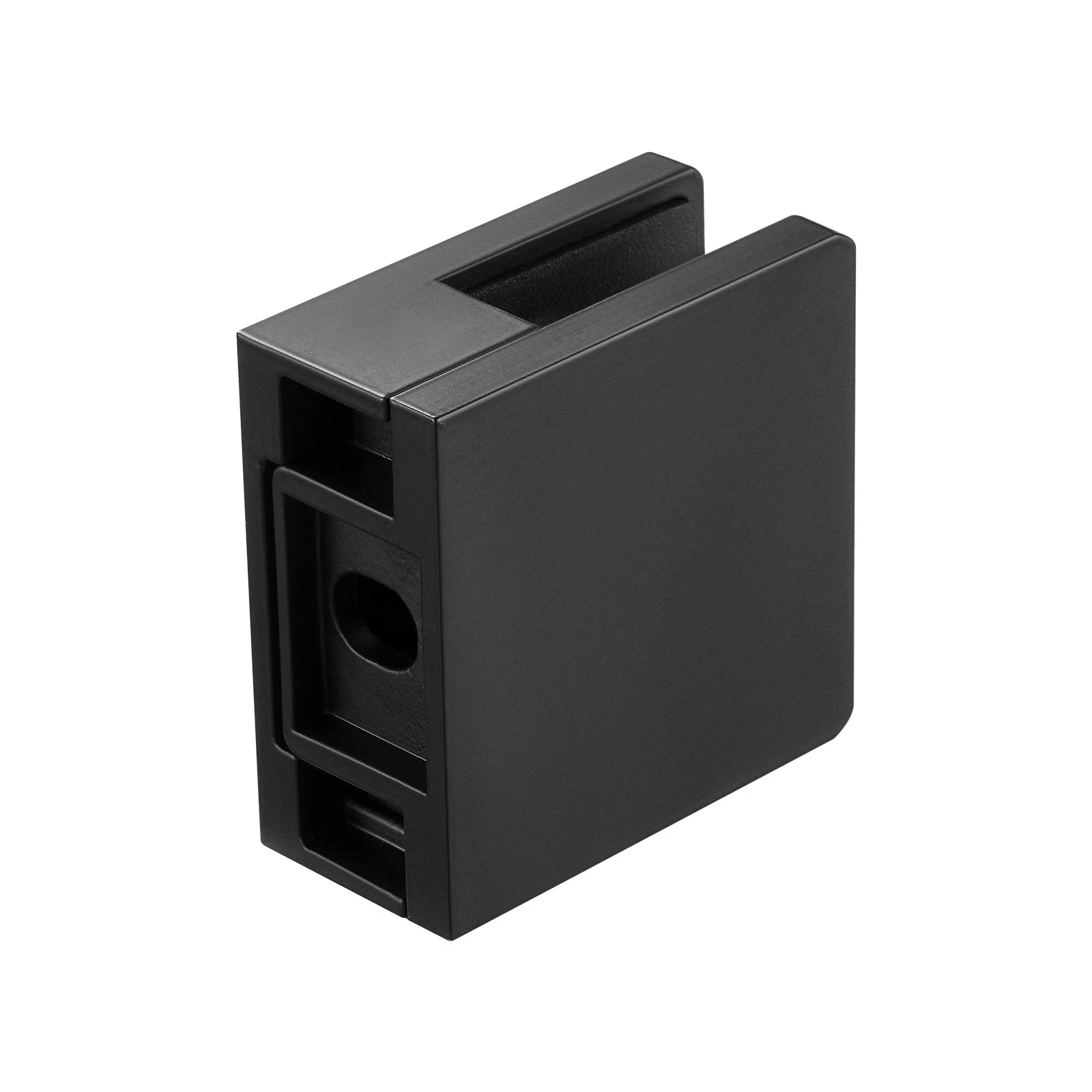 Glass Clamp, 40 PCS Square Glass Railing Bracket for 0.31 "-0.47 " Tempered Glass, 304 Stainless Steel Glass Mounting Clamp, Glass Shelf Bracket for Balcony, Garden, Deck, Stair, Black