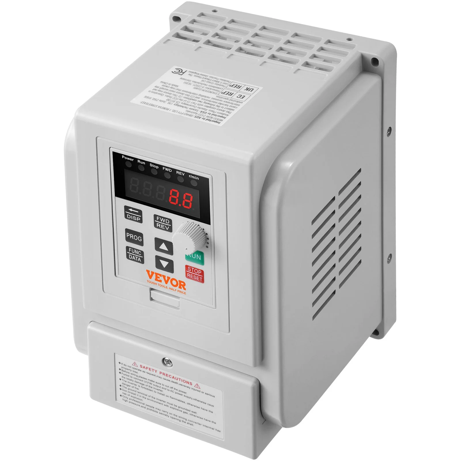 VFD 5HP, 4KW, 18A, 1 Phase 220V-240V Input to 3 Phase 220V-240V Output Variable Frequency Drive, 0-400Hz VFD for AC Motor Speed Control