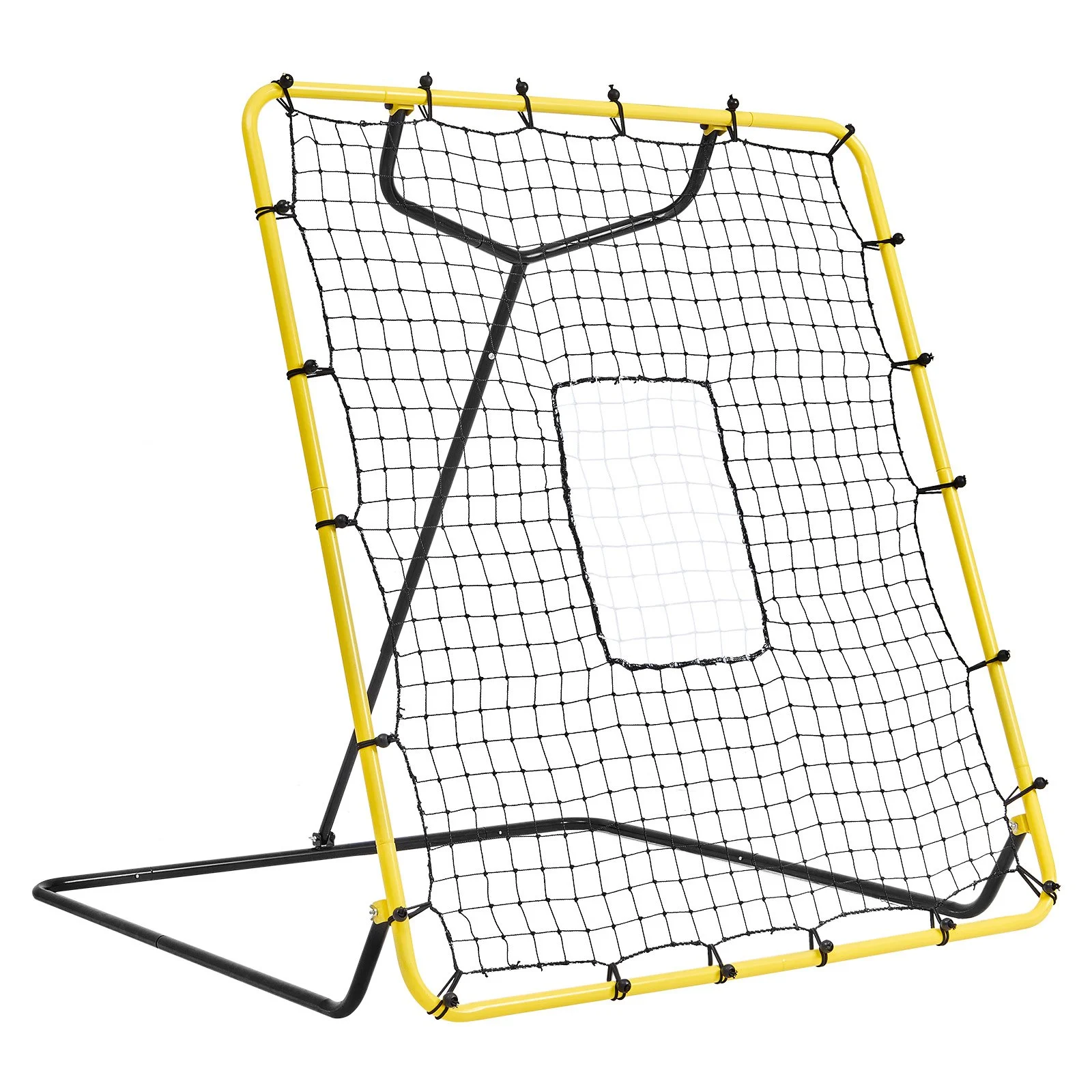 Baseball And Softball Rebounder Net, 4 x 4.5 Feet PitchBack Baseball Nest for Pitching and Fielding Training, Pitch Return Trainer Rebound Net with Pitching Target, 4 Adjustable Angles