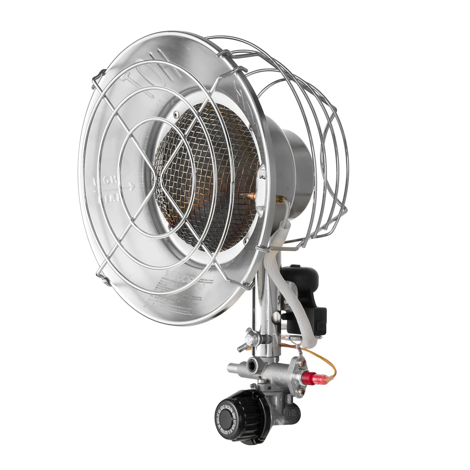 Propane Tank Top Heater with Portable Trolley, 15000 BTU Rapid Heating 180-Degree Infrared Radiant Tank Top Gas Heater for 9-18kg Propane Tanks, for Ice Fishing/ Hunting/Outdoor Single Burner