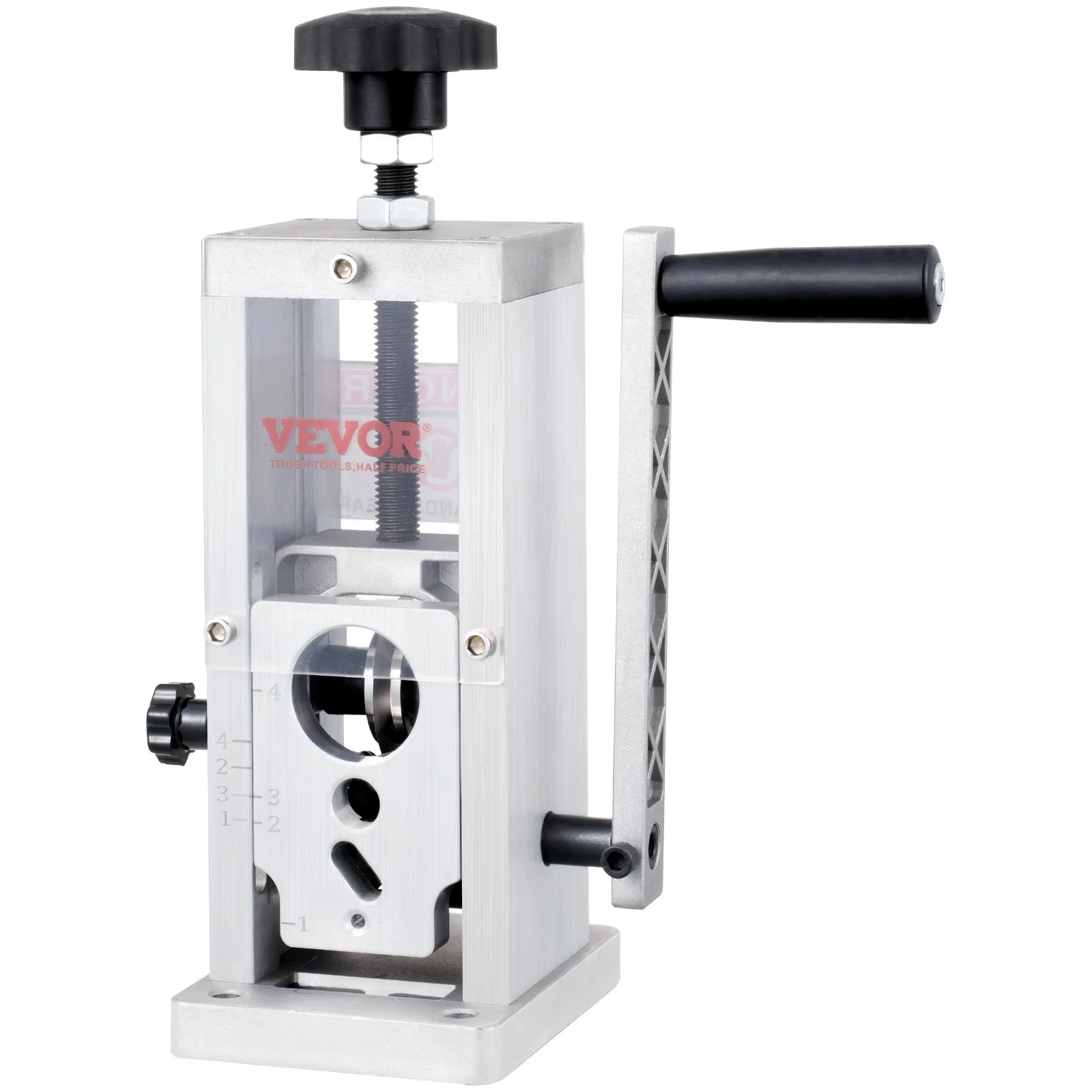 VEVOR Manual Wire Stripping Machine, 0.06''-1.5'' Copper Stripper with Hand Crank or Drill Powered, Visible Stripping Depth Reference, Portable Aluminum Frame Wire Peeler for Scrap Copper Recycling
