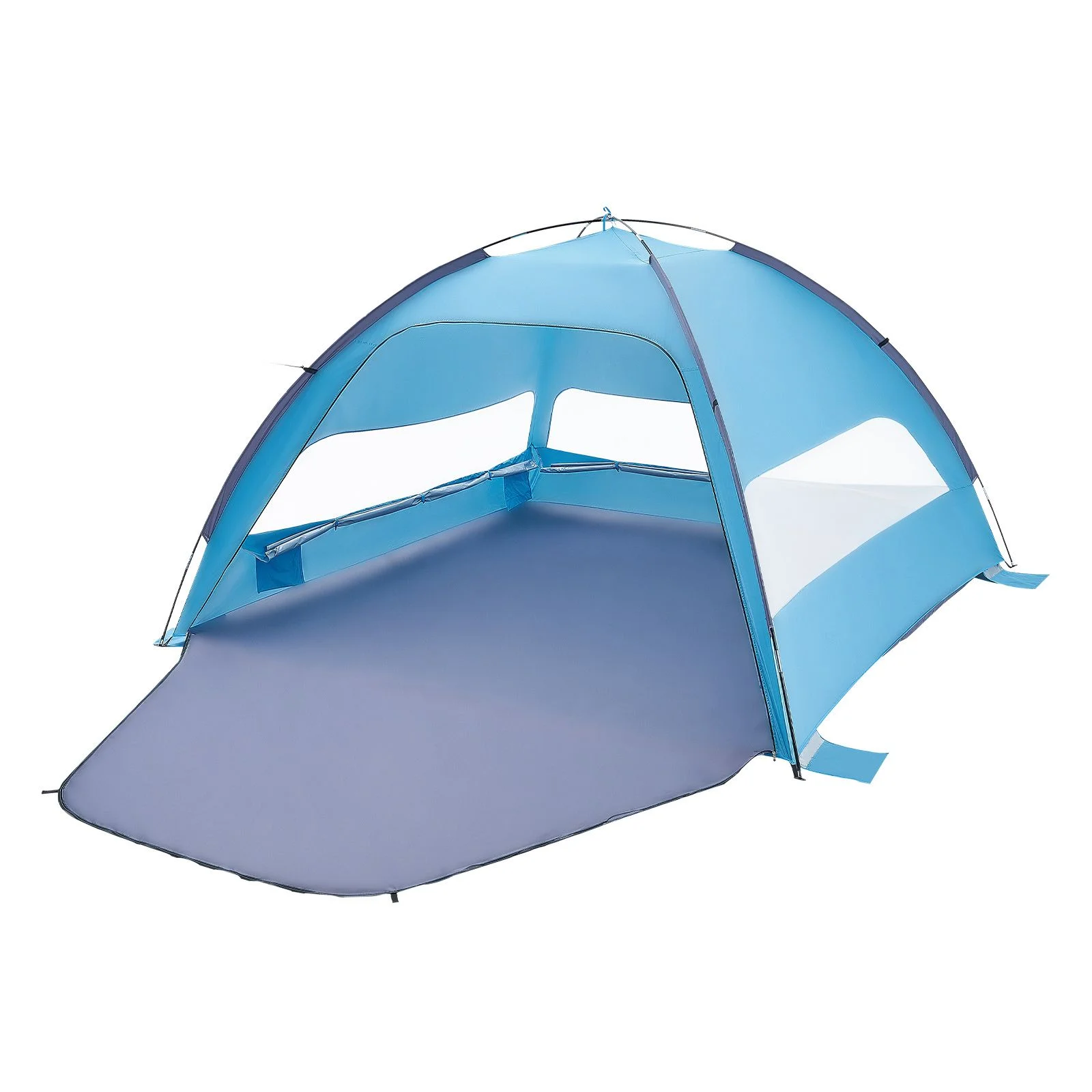 Beach Tent Sun Shelter for 6 Person, UPF 50+ Protection, Portable Sun Shade Canopy with Carrying Bag & Sand Pockets, Lightweight and Easy Setup Beach Umbrella for Camping Fishing Outdoor Picnic