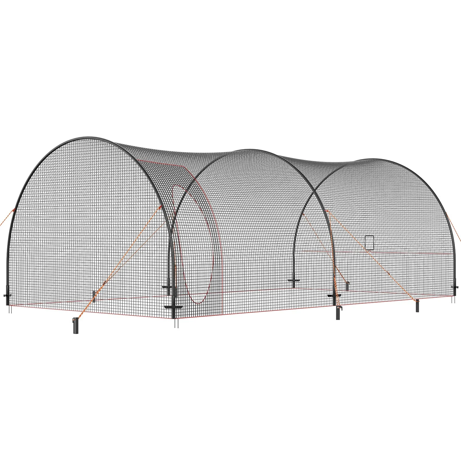 VEVOR Baseball Batting Cage, Softball and Baseball Batting Cage Net and Frame, 22x12x8ft Practice Portable Cage Net with Carry Bag, Heavy Duty Enclosed Pitching Cage, for Backyard Batting Hitting Training 670CM