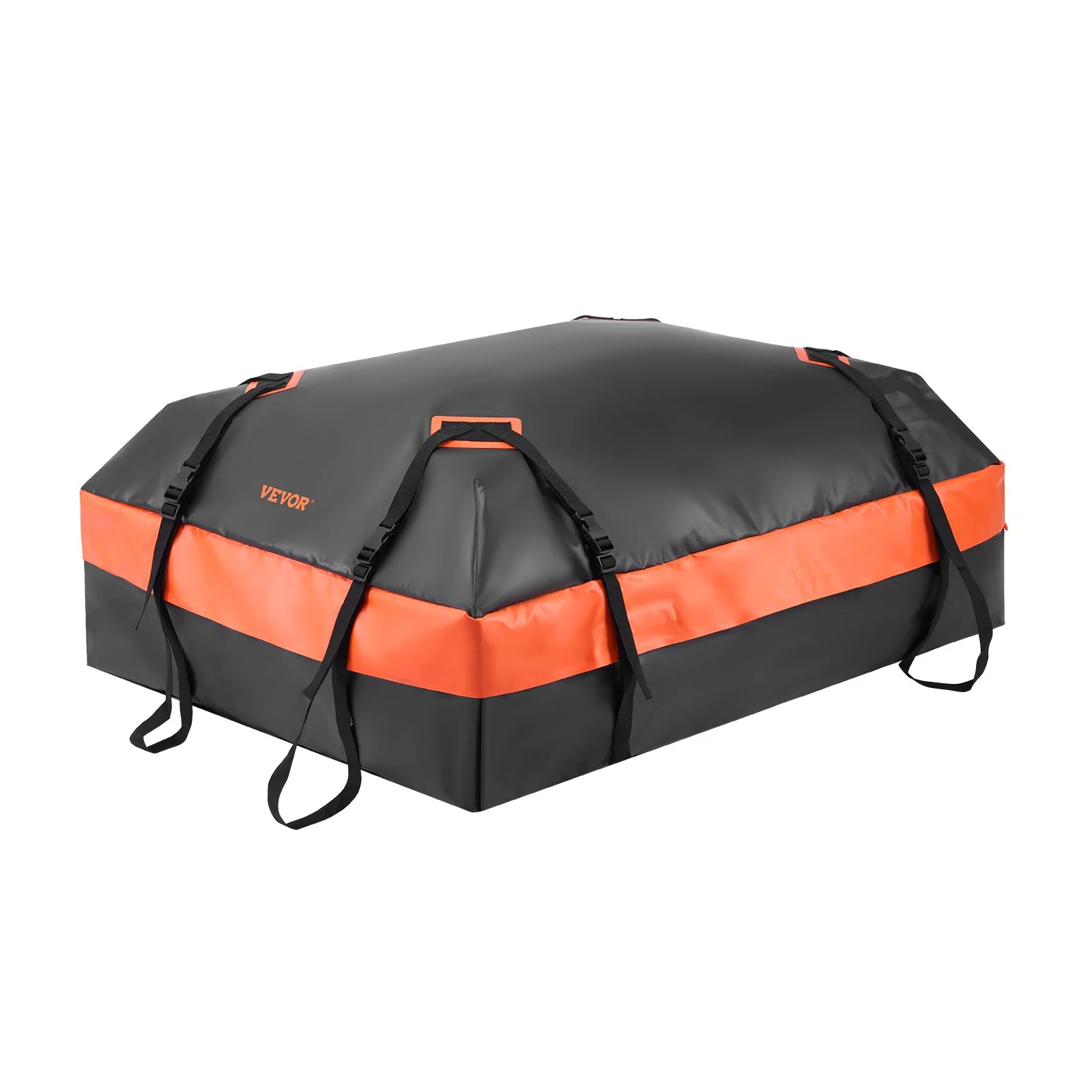VEVOR Car Rooftop Cargo Carrier Bag, 15 Cubic Feet Car Roof Cargo Carrier, 100% Waterproof Heavy Duty 840D PVC Roof Luggage Bag for All Vehicle with/without Rack- with Lock, Non-Slip Mat, 4 Door Hooks