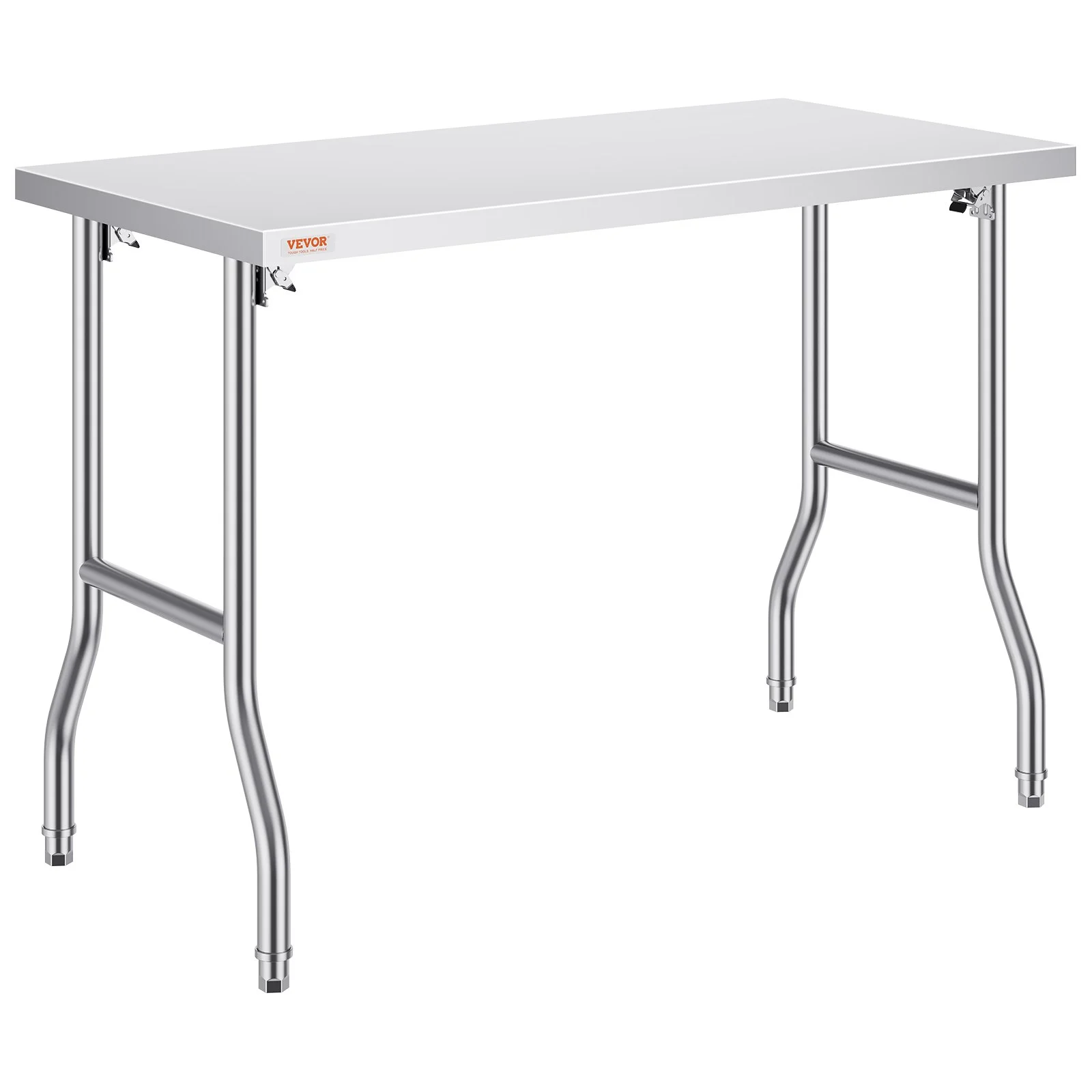 VEVOR Stainless Steel Kitchen Bench Folding Commercial Prep Table 1220x610 mm