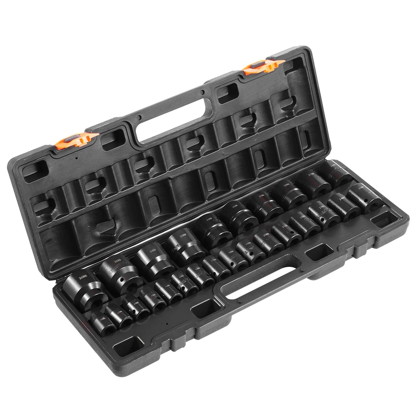 Impact Sockets Set 1/2 Inch Drive 26PCS Standard Length Impact Set 6-Point