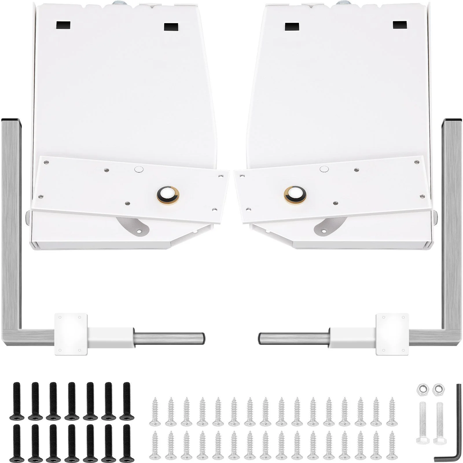 Murphy Mounting Wall Springs Mechanism, Heavy Duty Support Hardware DIY Kit, Bed Springs Mechanism Ideal for King Queen Bed (Vertical), White