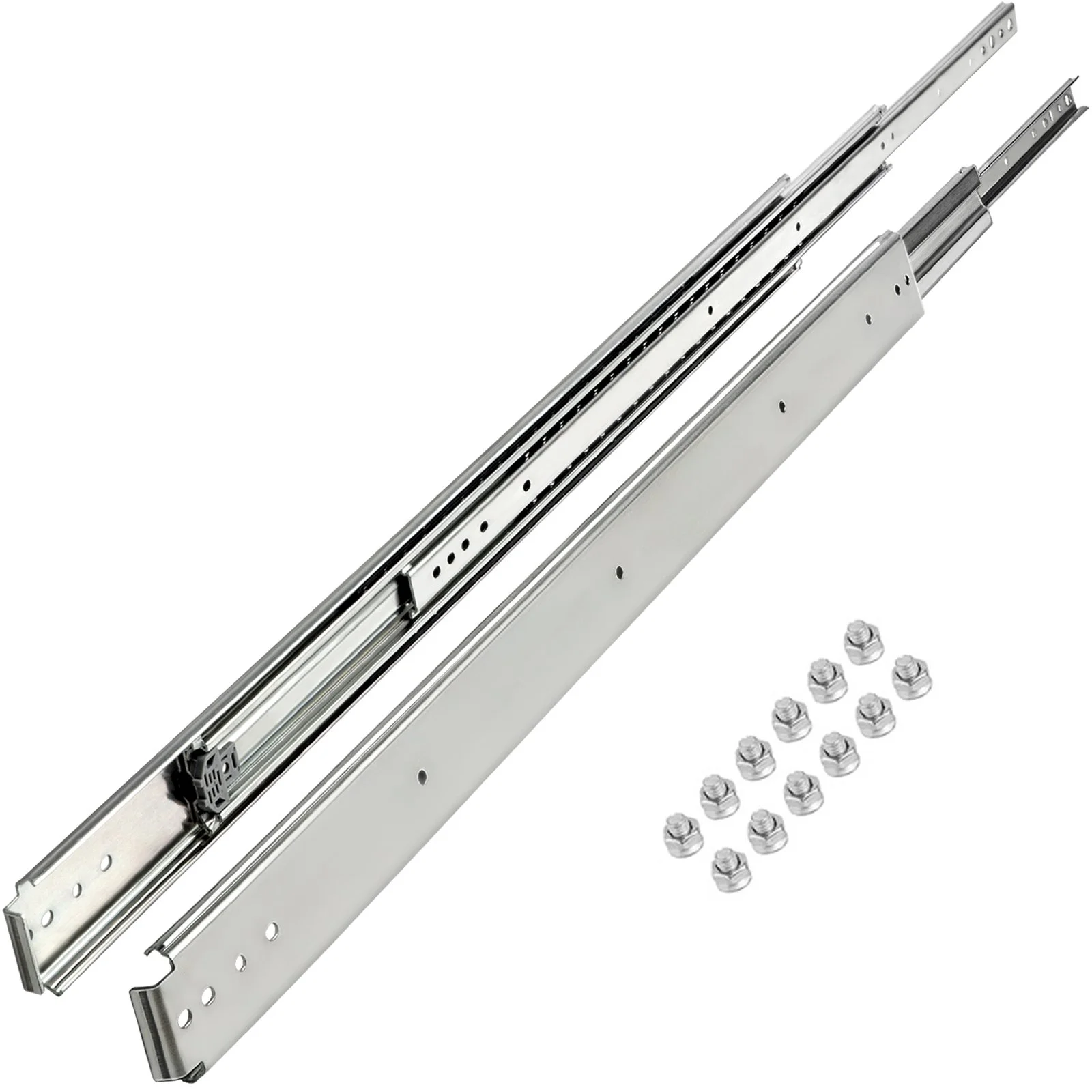 VEVOR Drawer Slide Soft Close Drawer 1Pair 52" Ball Bearing Full Extension 500lb