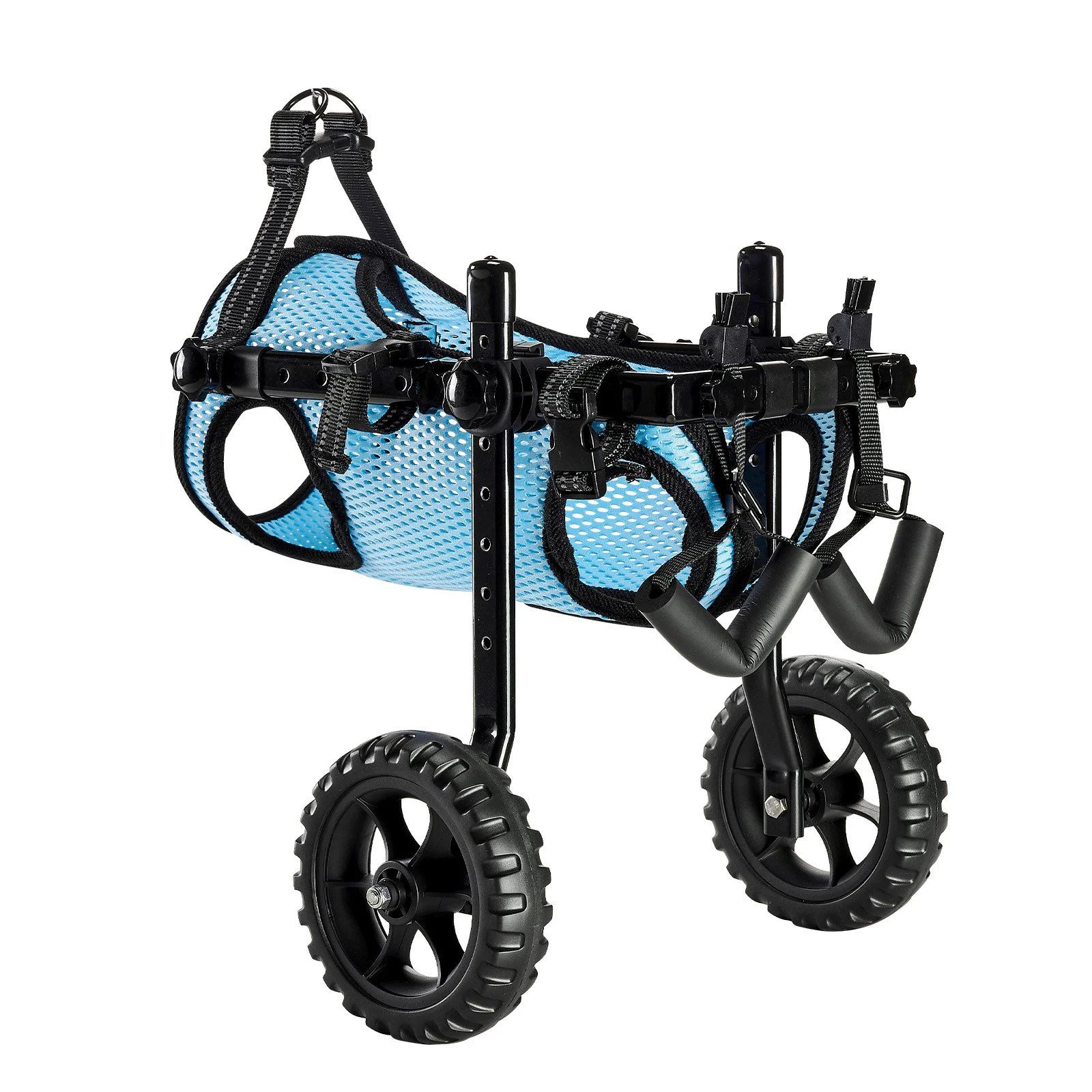 Dog Wheelchair for Back Legs, Adjustable 2 Wheels Pet Wheelchair, Lightweight Dog Cart with Shock-Absorbing Wheels, Mobility Support Wheel Chair for Disabled Injured Dogs up to 10kg, Small
