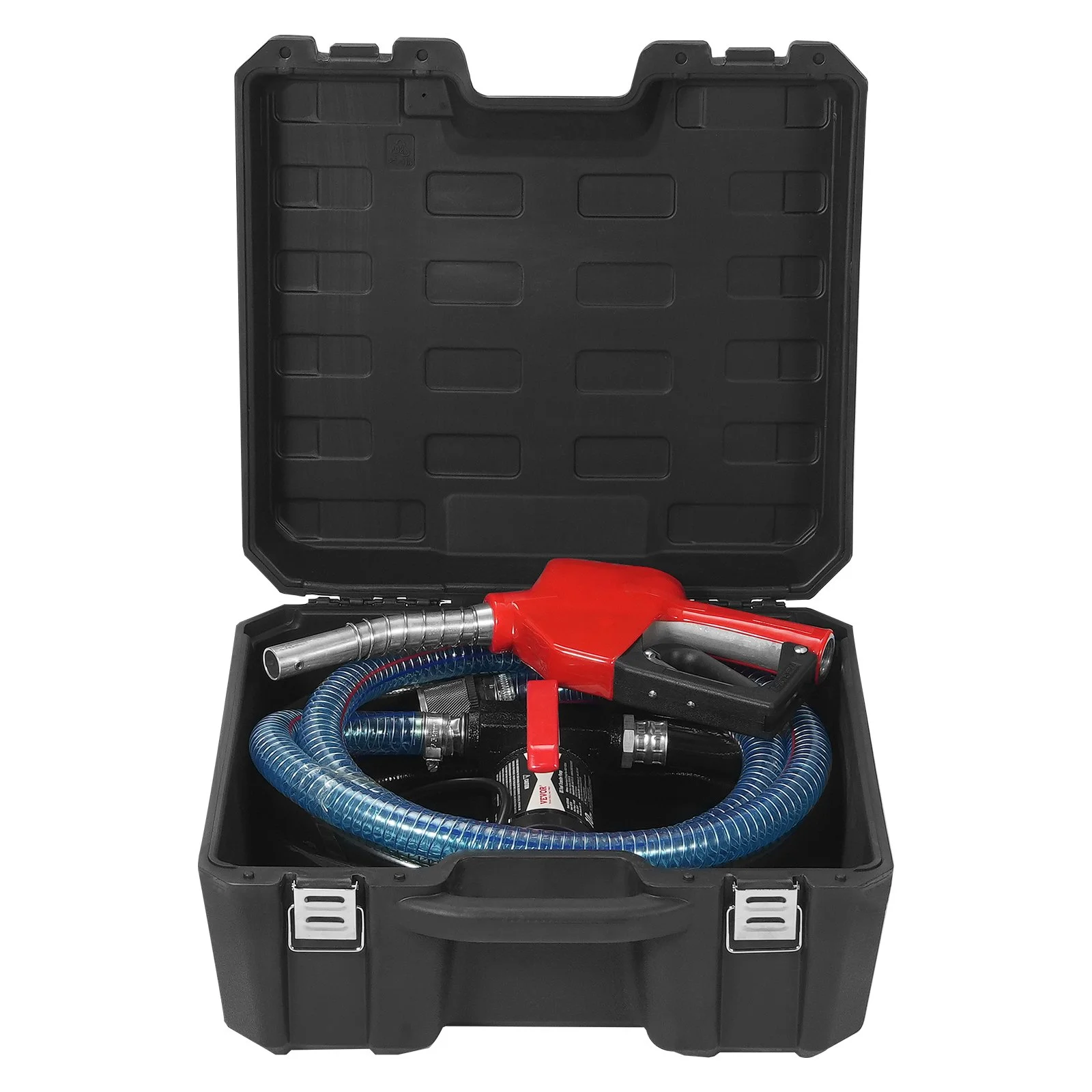 VEVOR Fuel Transfer Pump, 12V DC 10 GPM 1/4 HP, Portable Electric Diesel Transfer Pump with Automatic Shut-Off Fuel Nozzle, High Flow, Long Inlet & Outlet Hose for Diesel, Kerosene, Transformer Fuel