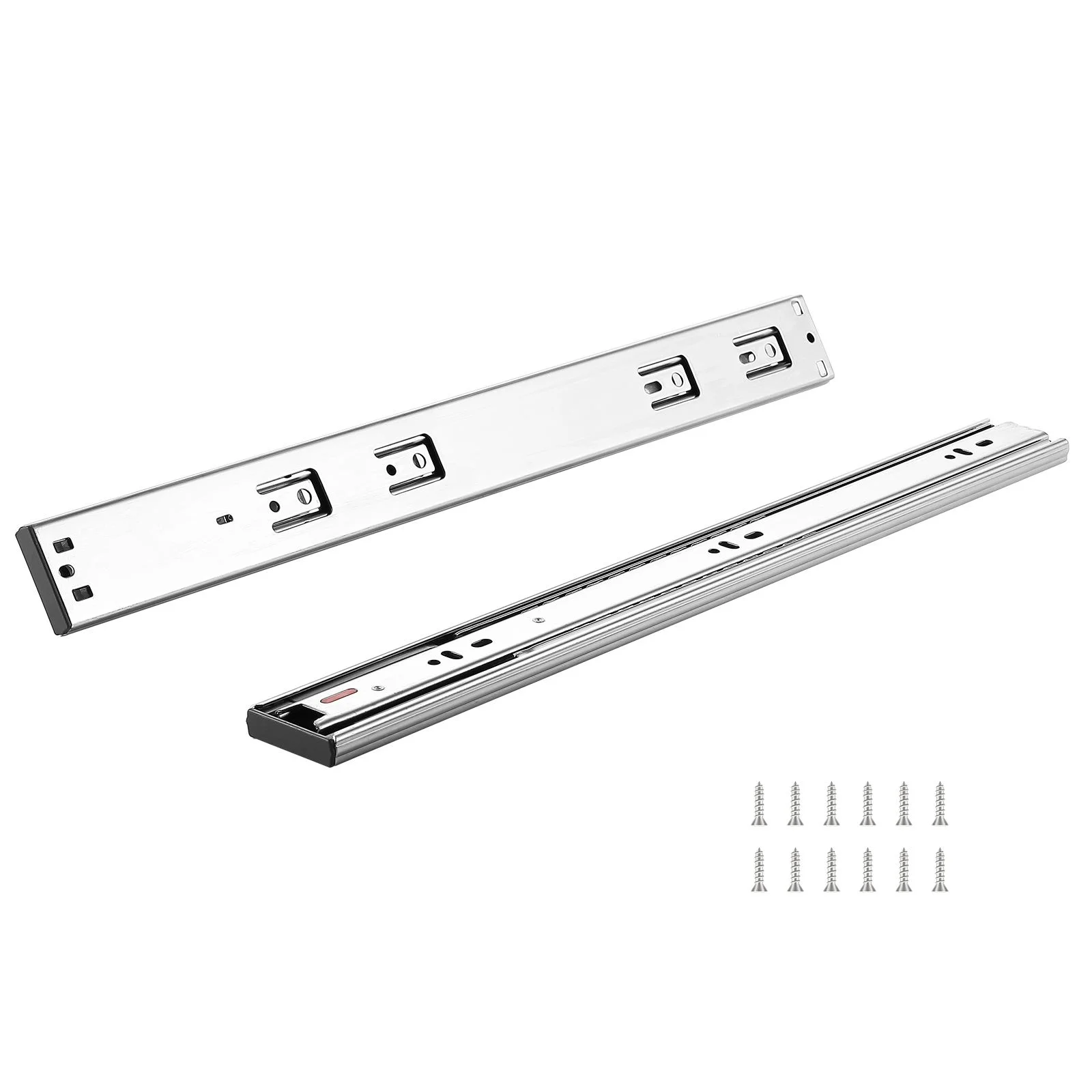 6 Pairs of 508mm Drawer Slides Side Mount Rails, Heavy Duty Full Extension Steel Track, Soft-Close Noiseless Guide Glides Cabinet Kitchen Runners with Ball Bearing, 100 Lbs Load Capacity