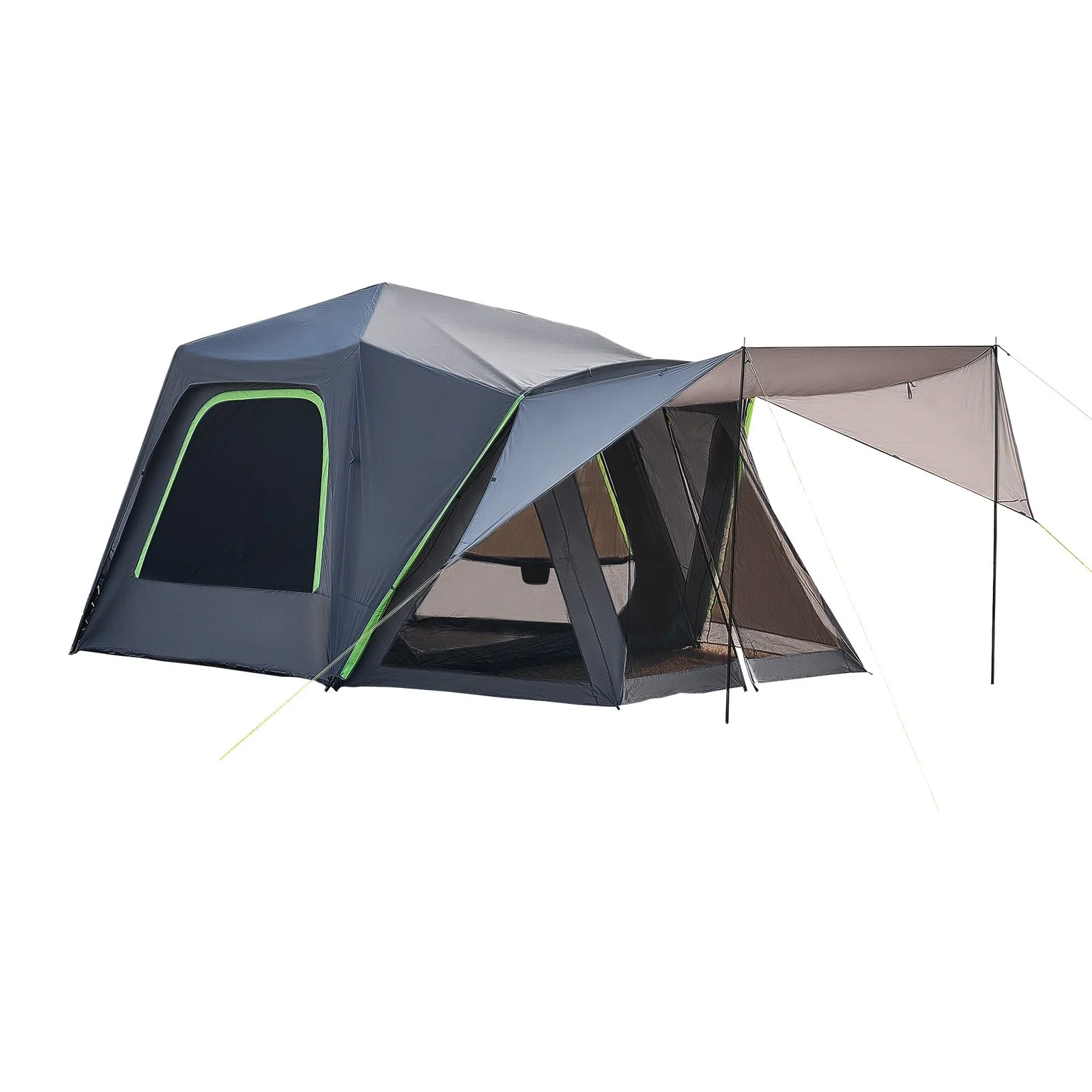 SUV Tent for Camping, 10FT L x 10FT W, Waterproof PU2000mm Spacious Double Layer Design for 5-8 Person, SUV Camping Tent with Shade Awning and Mesh Windows, Includes Rainfly and Storage Bag