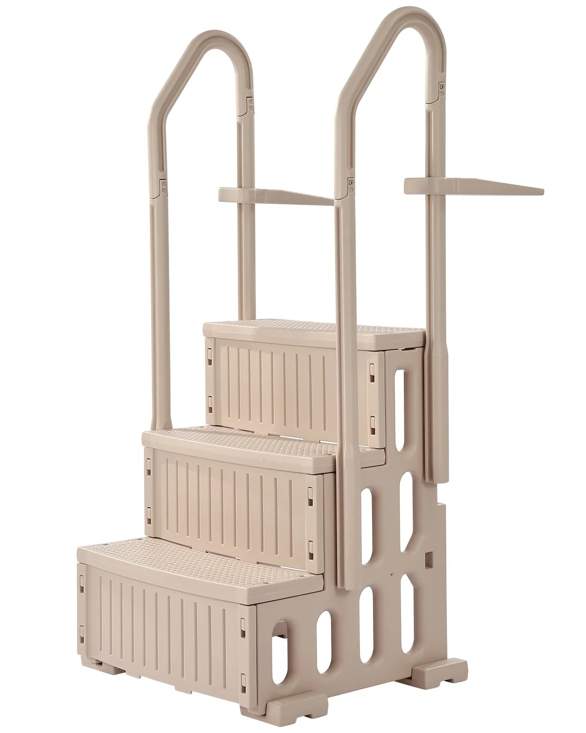 VEVOR 3-Step Taupe Robust Pool Ladder of 2 Handrails for 914.4-1219.2 mm Pools