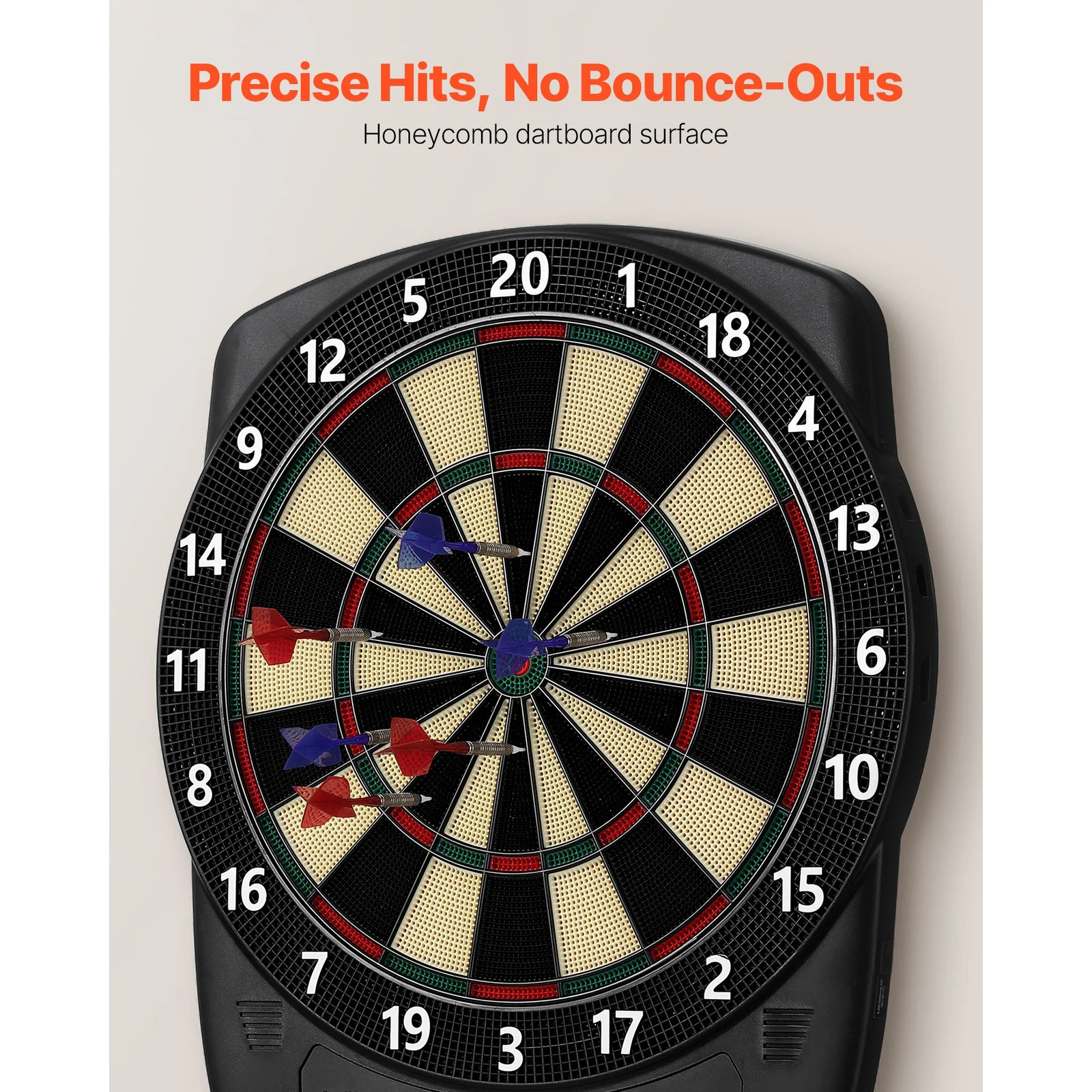 Electronic Dart Board, 336mm Target Dartboard with 43 Games & 200+ Variations for Up to 8 Players, 6 Dart Shafts with Flights & 50 Soft Tips, Color LC thumbnail 3