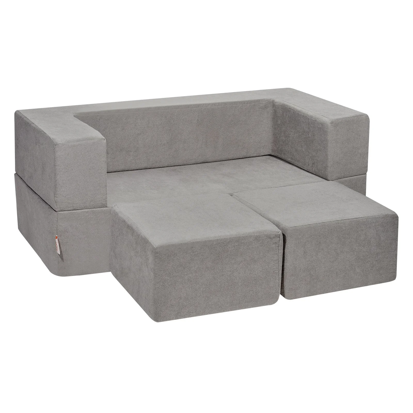 VEVOR Modular Kids Play Couch 4Pcs DIY Creative Child Sectional Sofa Dark Grey
