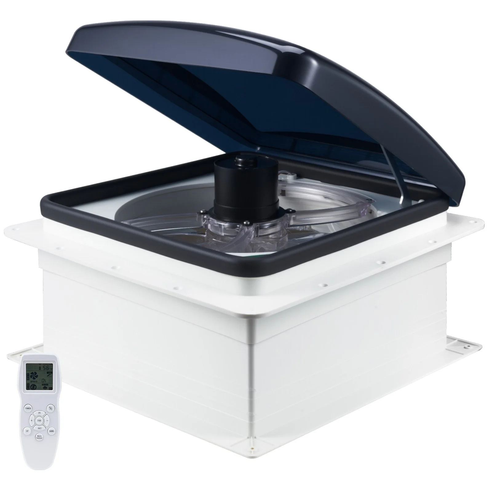 VEVOR RV Vent Roof Fan 355.6 mm 10-Speed Reversible with Remote Control