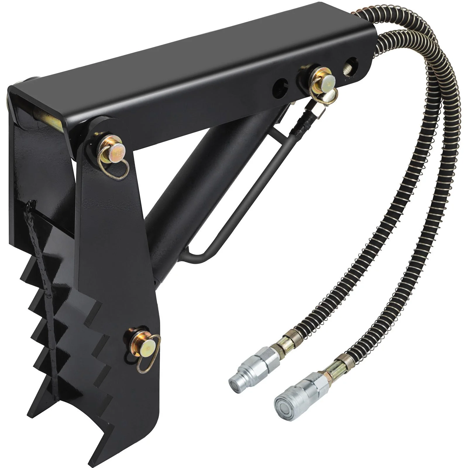 VEVOR Hydraulic Backhoe Thumb, 45.7cm 1.27cm Thickness Heavy Duty Excavator Thumb, Black Steel Weld On Thumb Attachments with Hydraulic Cylinder, Mechanical Hydraulic Thumb for Backhoe/Excavator