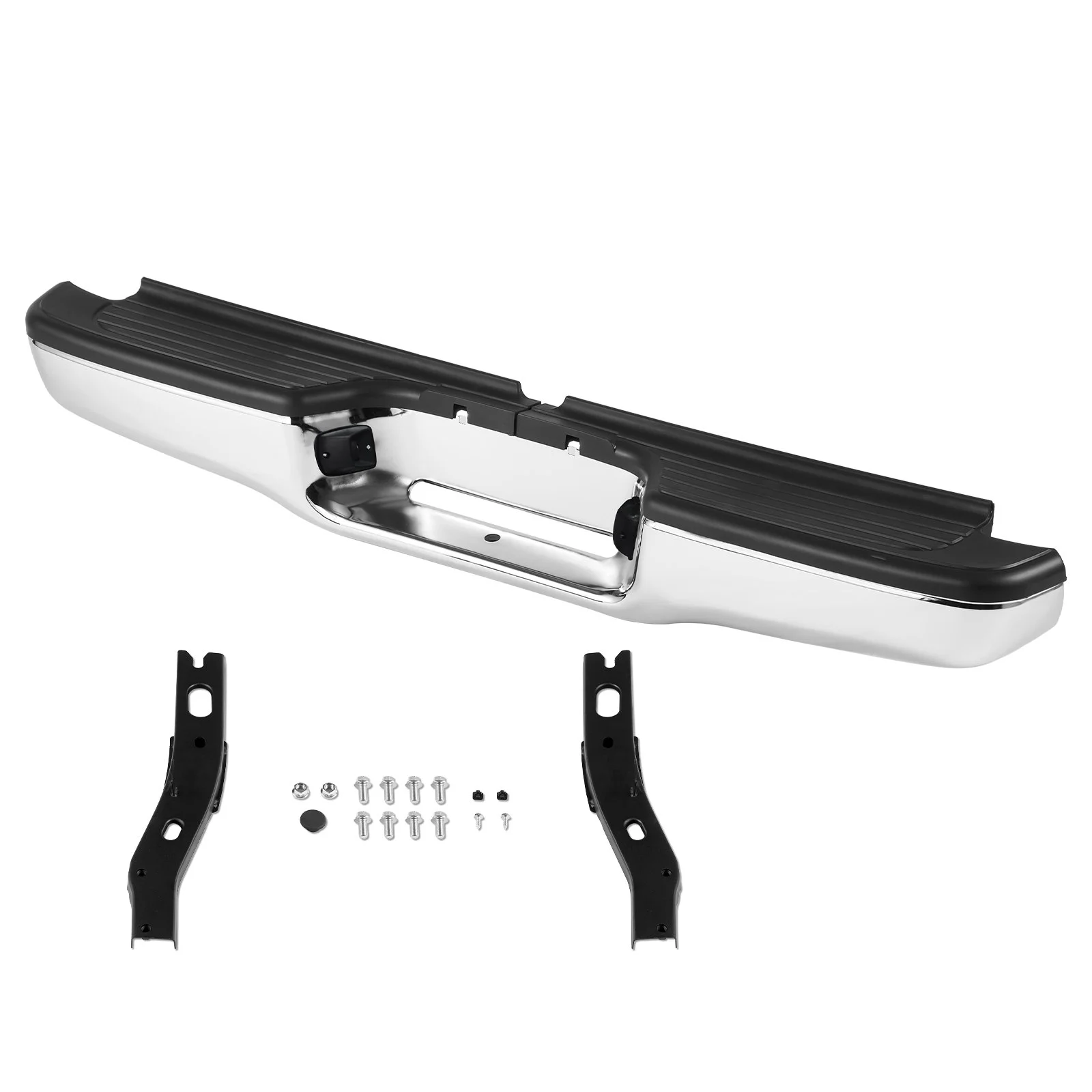 VEVOR Rear Step Bumper Chrome Steel Bumper Assembly for 1995-2004-Toyota Tacoma