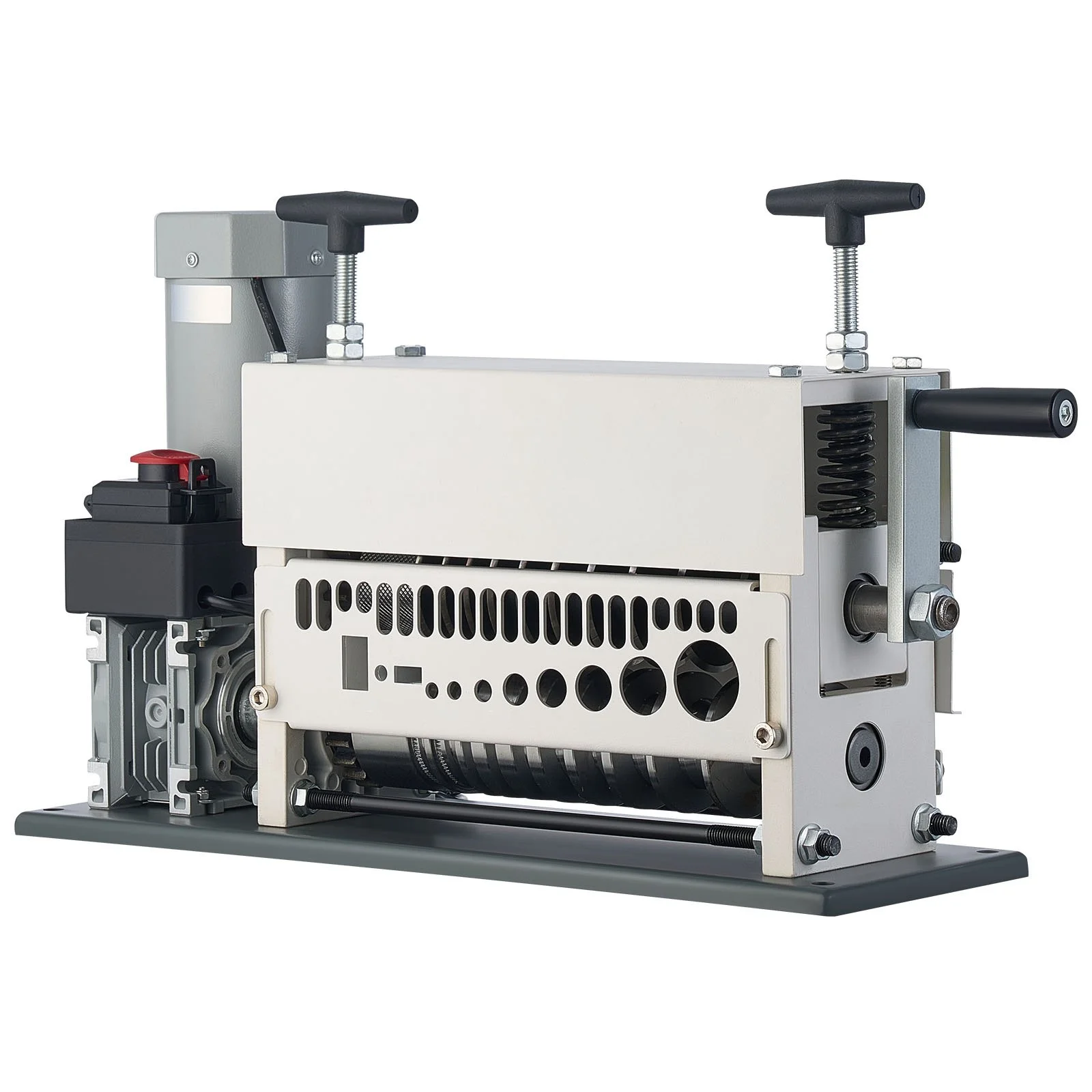 Electric Wire Stripper Machine, 1.5-40 mm, 11 Channel Automatic Copper Cable Stripper, 370W Wire Stripper Tool with Manual Hand Crank Mode, Emergency Stop Button, for Scrap Copper Recycling