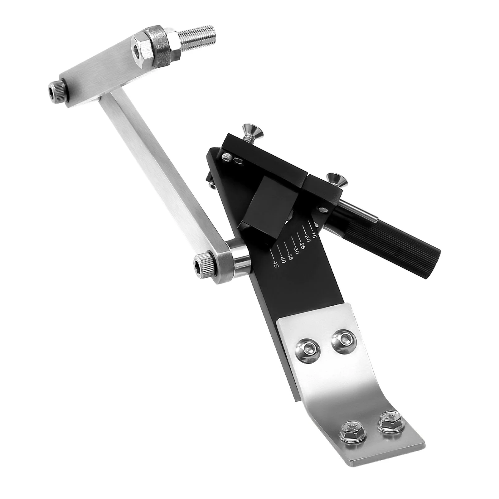 VEVOR Lawn Mower Blade Sharpener and Balancer, 15° - 45° Adjustable Lawnmower Blade Sharpening Tool with 4 Adapter Pins, Ball Bearings & 25mm Enlarged Handle, Compatible with Most Angle Grinders