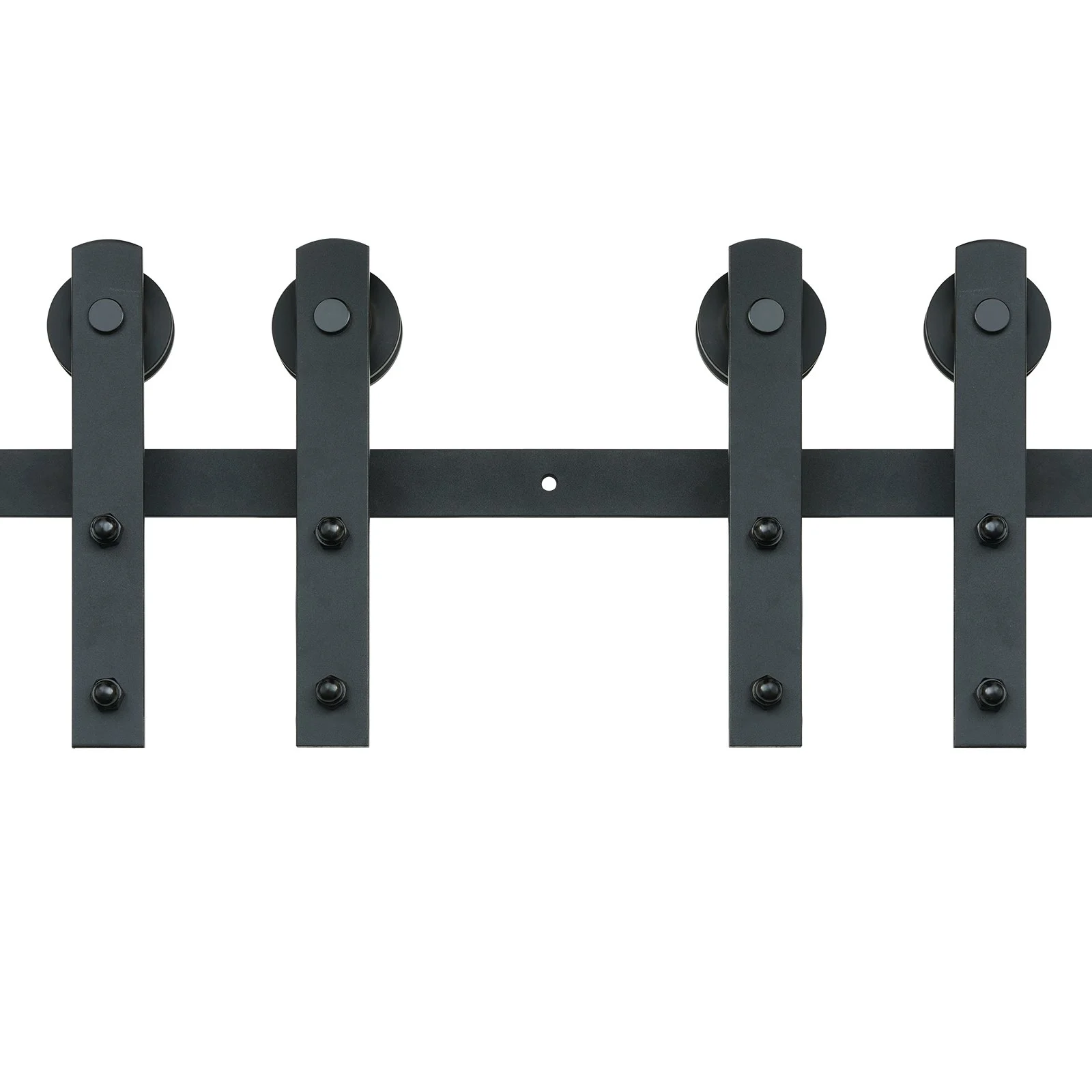 VEVOR 8FT Sliding Barn Door Hardware Closet Track Kit for Double Doors I Hanger