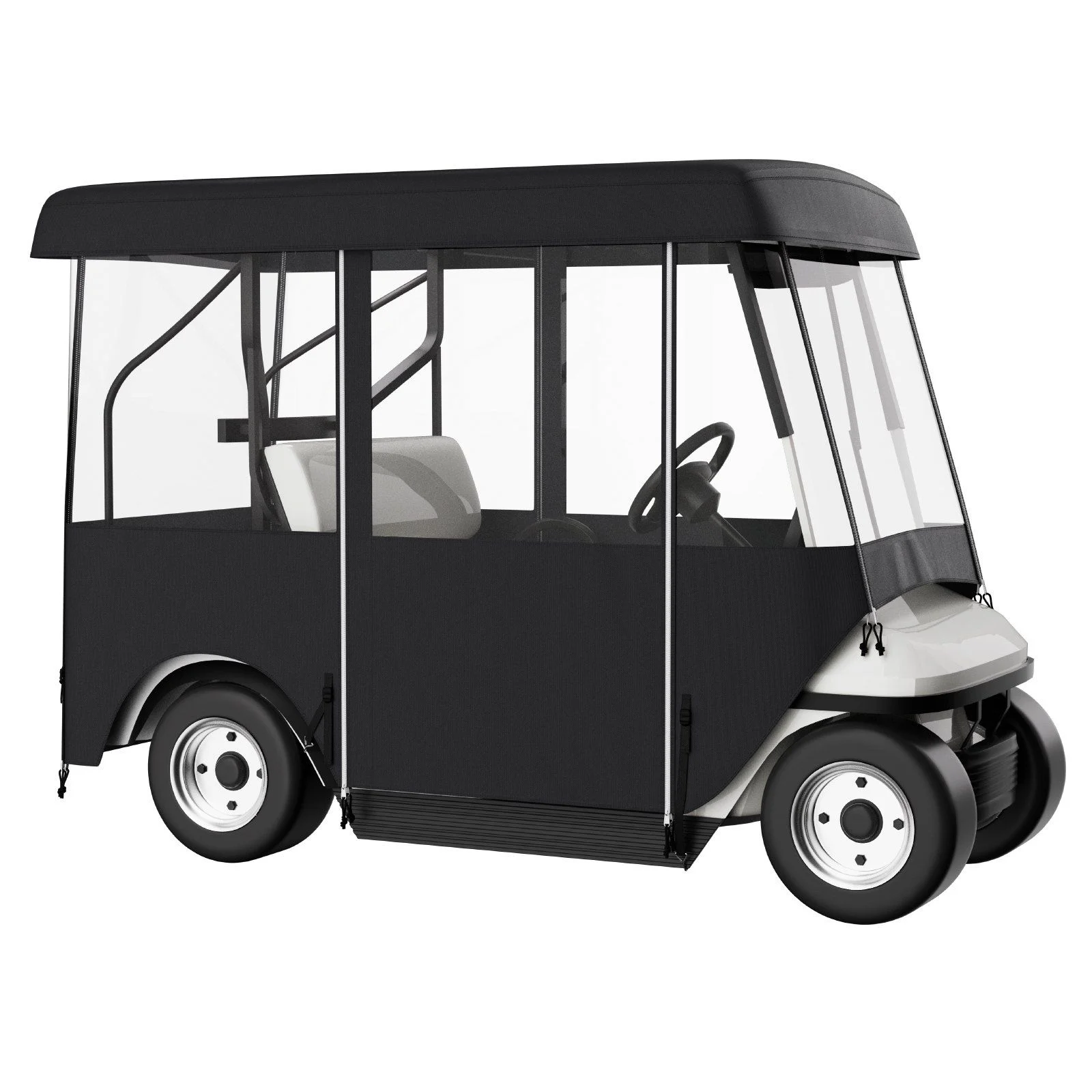 Golf Cart Enclosure, Polyester Driving Enclosure, Club Car Covers Universal Fits for 2+2 Passenger Golf Carts, Sunproof and Dustproof Outdoor Cart Cover