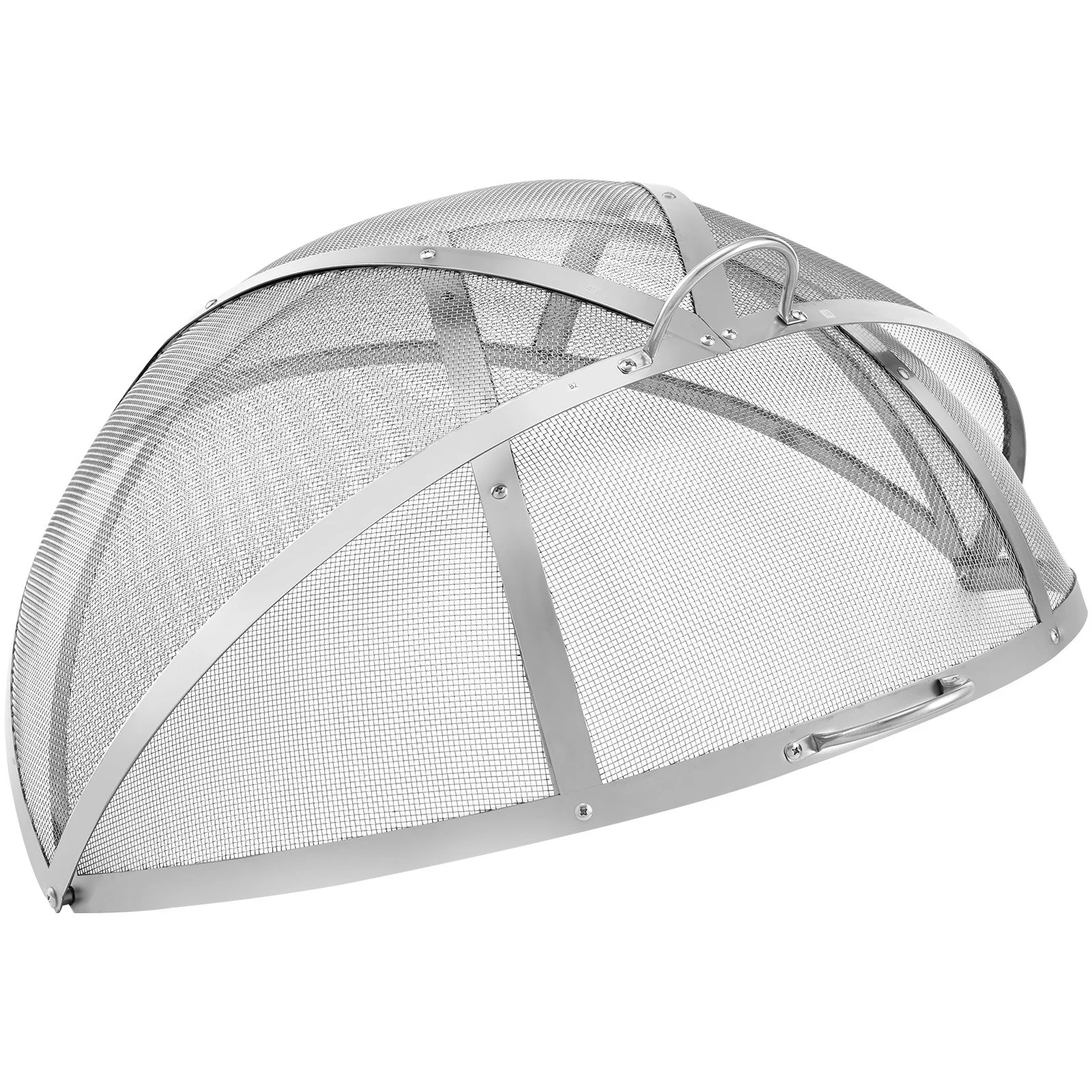 VEVOR Firepit Spark Screen Lid, 30" Diameter, Outdoor Firepit Ring Cover Round Accessories, Fire Pit Metal Cover, Easy-Opening Stainless Steel Fire Ring Covers for Outdoor Patio Fire Pits Backyard