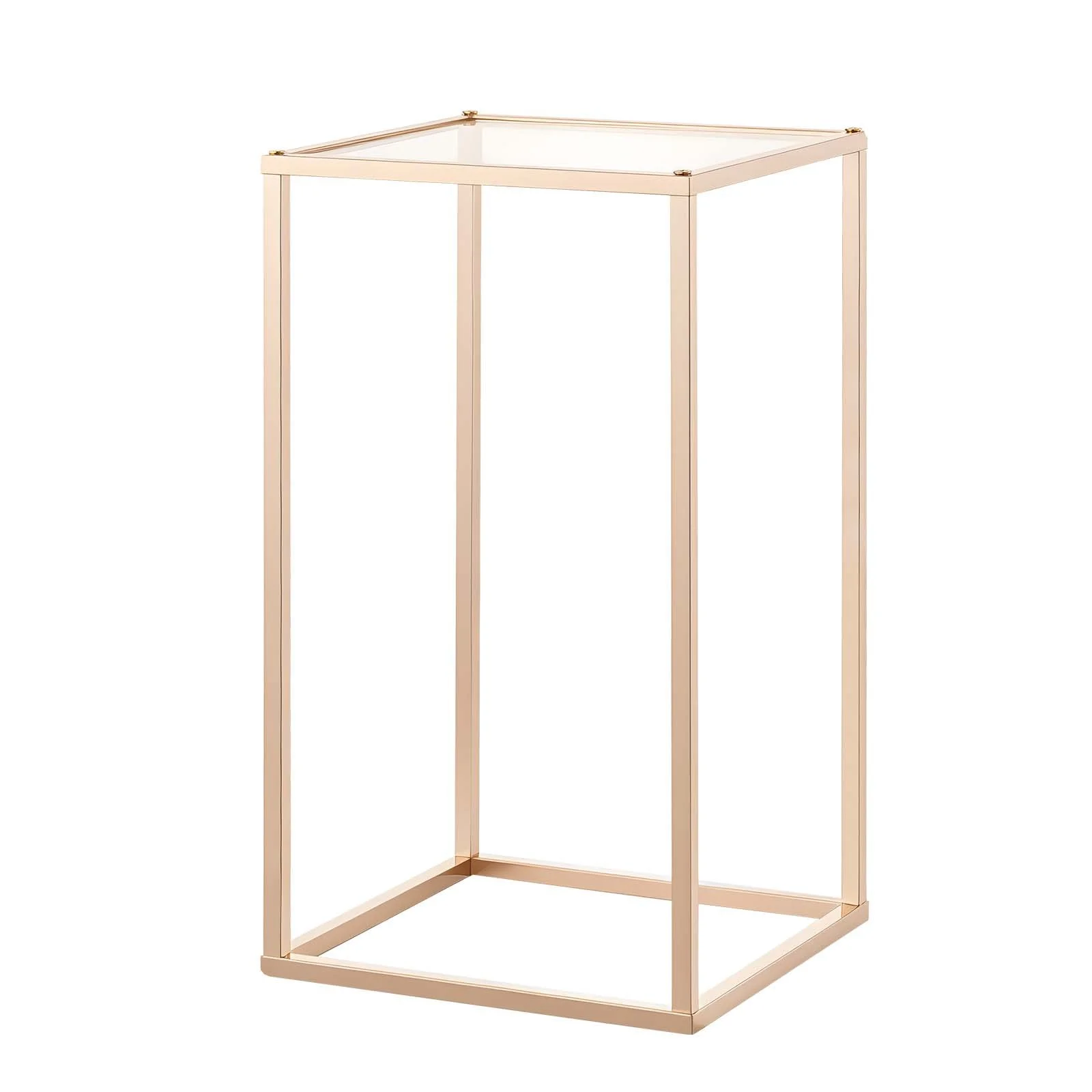 Wedding Flower Stand, 10PCS 40cm Column Flower Stand, Floral Stands with Acrylic Laminate, Gold Rectangular Floral Display Rack for Wedding, Party, Birthday, Home, Gold Centerpiece Stands