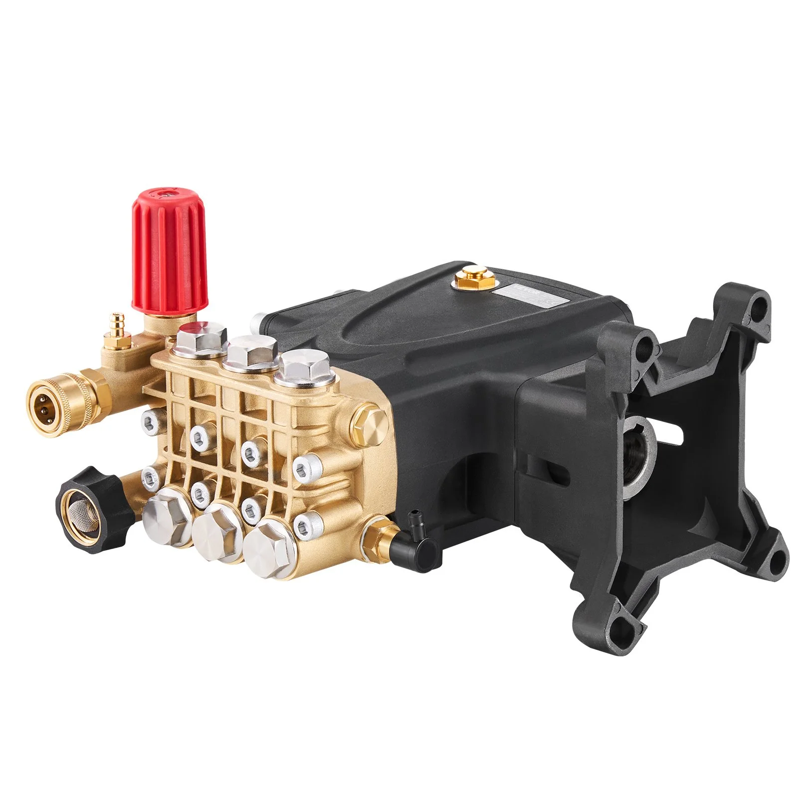 VEVOR Pressure Washer Pump, 1" Shaft Horizontal Triplex Plunger, 4000 PSI, 4.0GPM, Replacement Power Washer Pumps Kit with Hardware, Compatible with Simpson MorFlex 40224, 40225, 40226, Santoprene