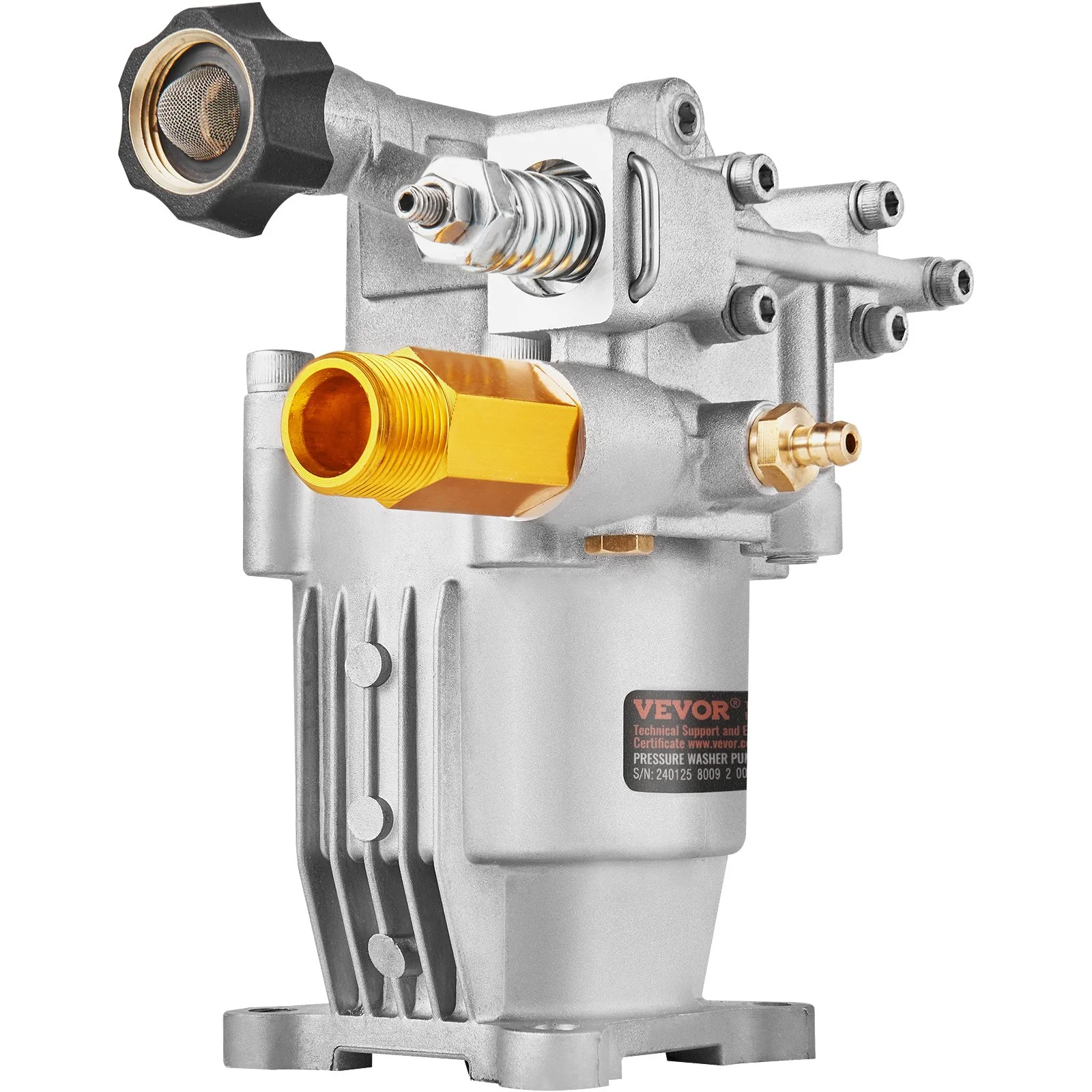 VEVOR Pressure Washer Pump, 19 mm Shaft Horizontal, 3400 PSI, 2.5GPM, Replacement Power Washer Pumps Kit, Parts Washer Pump, Compatible with Honda, Simpson, RYOBI, Briggs & Stratton, Subaru, Craftsman