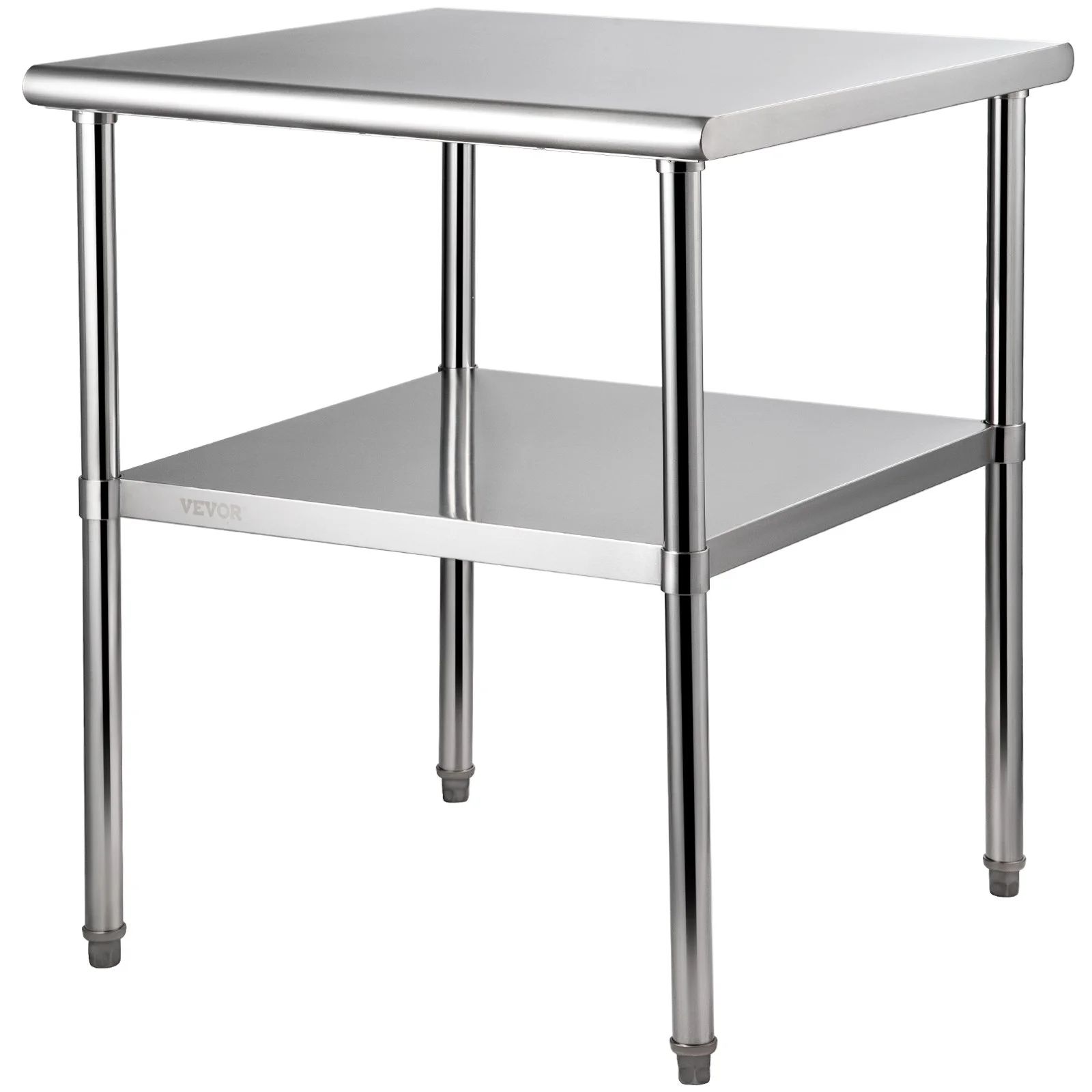 VEVOR Stainless Steel Work Prep Table Commercial Food Prep Table 30x30x36in