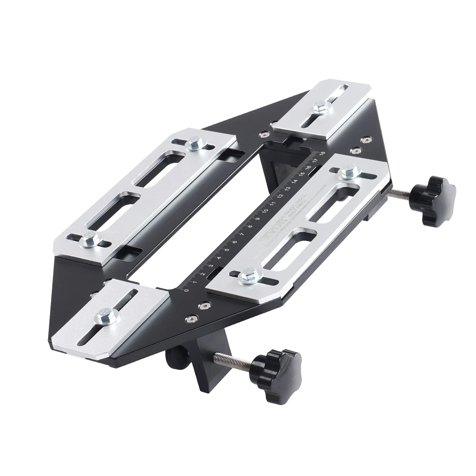 VEVOR Door Hinge Jig, Aluminum Alloy Woodworking Hole Opener, Slotting Locator, Flexible Wooden Door Hinge Hole Guide, Hinge Template Jig for Door Hinge Groove and Door Lock Installation