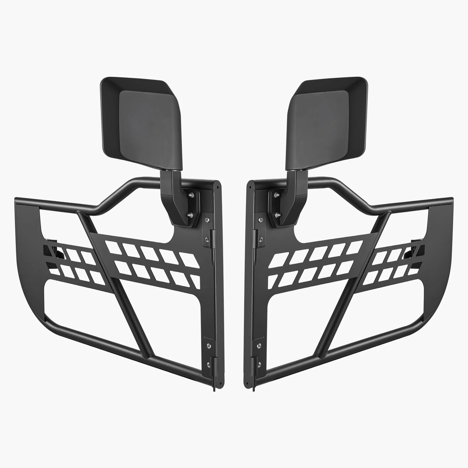Jeep Tube Doors, 2-Door, Hunting Style Jeep Tubular Door with Heavy-Duty Hinges & OE Latch, Jeep Doors with Rear View Mirrors, Fit for 2018-2024 Jeep Wrangler JL & 2020-2024 Jeep Gladiator JT