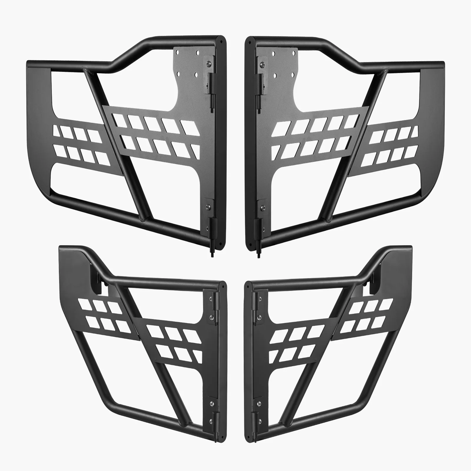 VEVOR Jeep Tube Doors, 4-Door, Hunting Style Jeep Tubular Door with Heavy-Duty Hinges & OE Latch, Jeep Doors with Rubber Pads, Fit for 2018-2024 Jeep Wrangler JL & 2020-2024 Jeep Gladiator JT