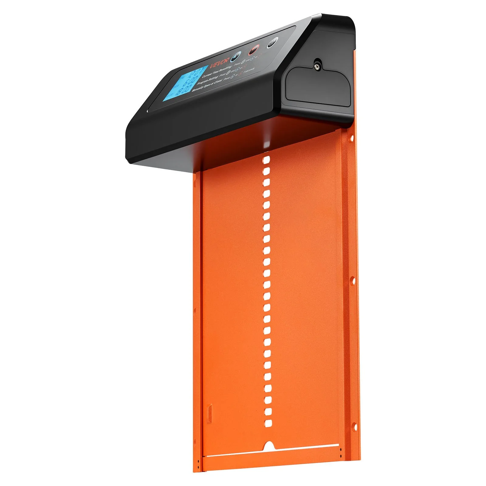 Automatic Chicken Coop Door, Battery Powered Chicken Coop Door with Timer & Manual Setting, Anti-Pinch Security, Durable Aluminum Alloy, Chick Run Gate Opener with Waterproof Sealing, Orange