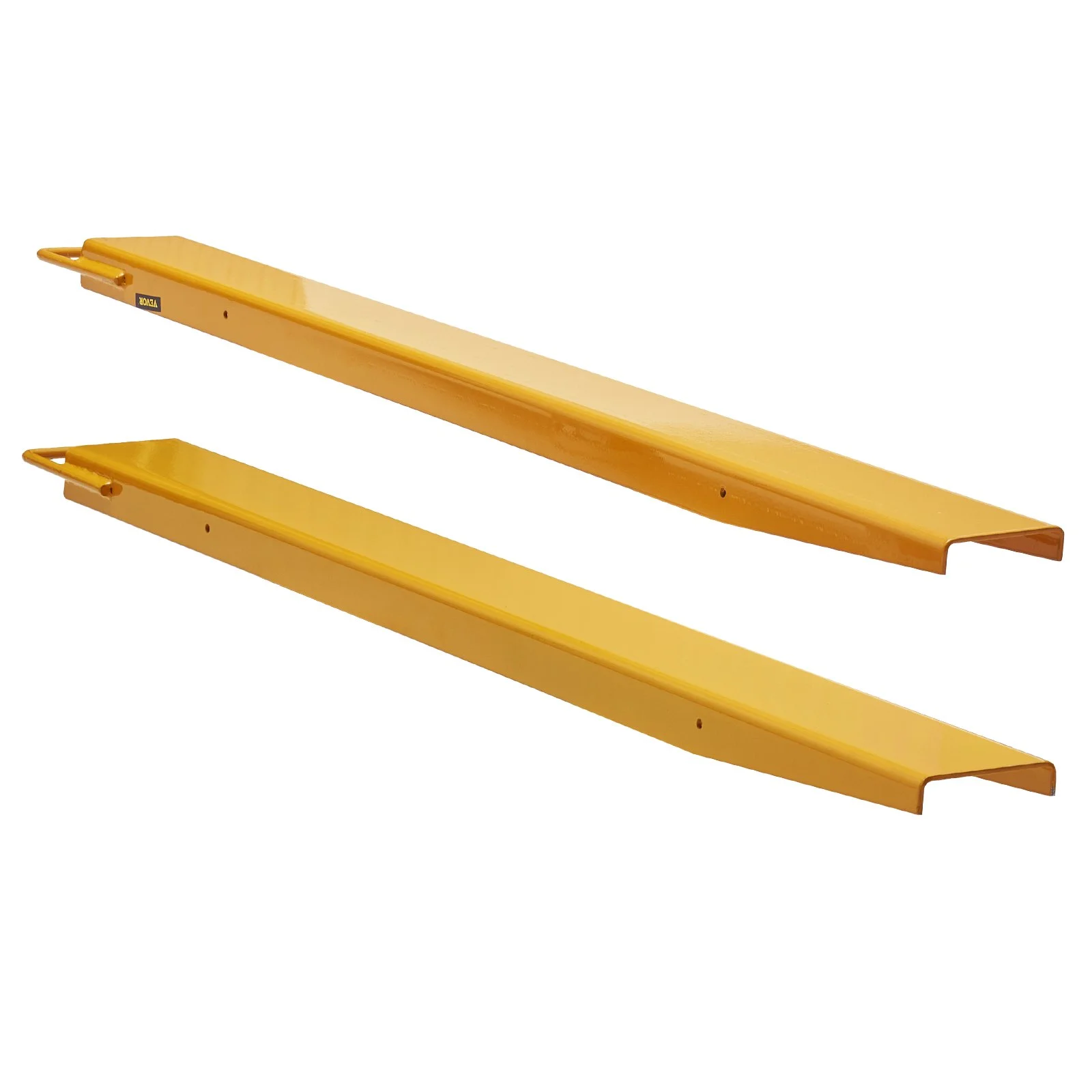 VEVOR Pallet Fork Extensions, 1520 mm Length 115 mm Width, Heavy Duty Steel Fork Extensions for Forklifts, 1 Pair Forklift Extensions, Industrial Forklift Fork Attachments for Forklift Truck, Yellow