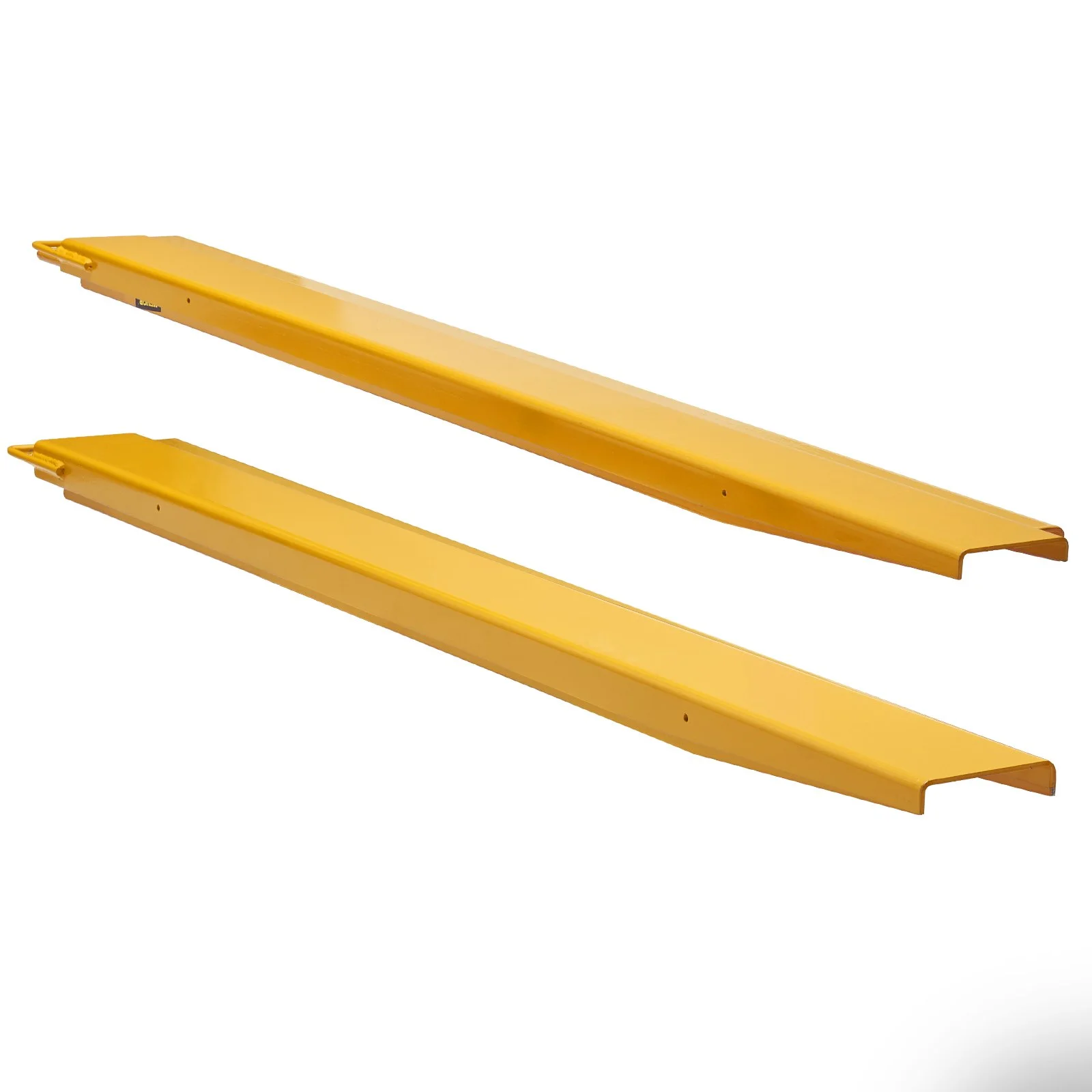 Pallet Fork Extensions, 2130 mm Length 140 mm Width, Heavy Duty Steel Fork Extensions for Forklifts, 1 Pair Forklift Extensions, Industrial Forklift Fork Attachments for Forklift Truck, Yellow
