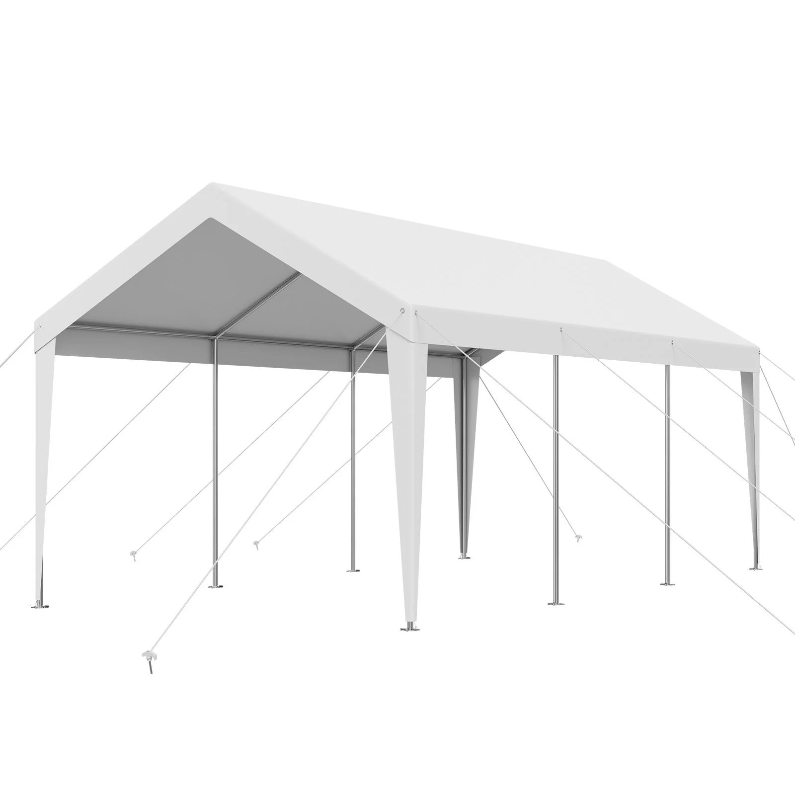 VEVOR Carport Car Canopy 10 x 20 FT Heavy Duty Portable Car Shelter Tent White