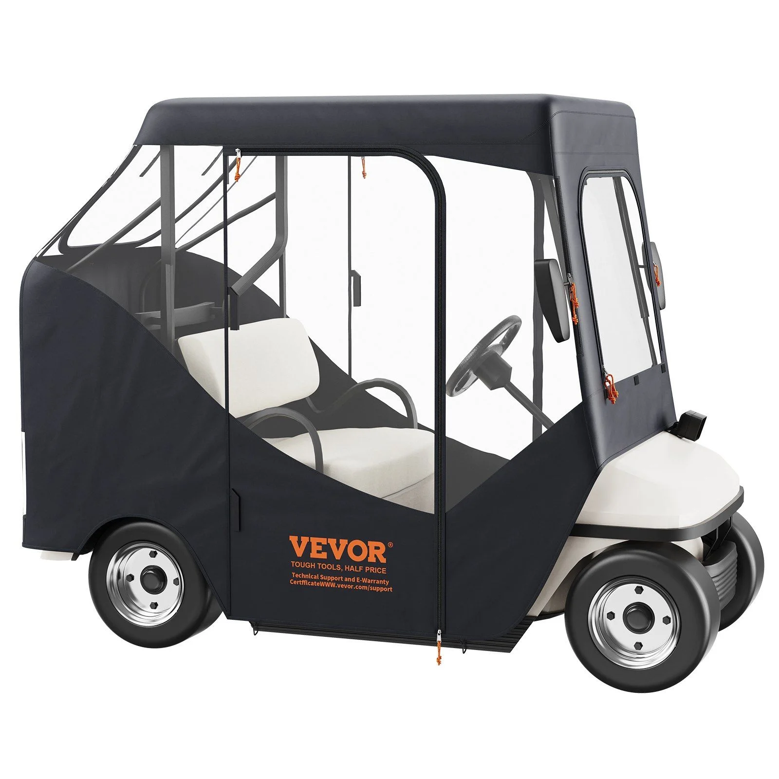 Golf Cart Enclosure, Polyester Driving Enclosure, Club Car Covers Suitable for 2-Seater Golf Carts, Sunproof and Dustproof Outdoor Cart Cover