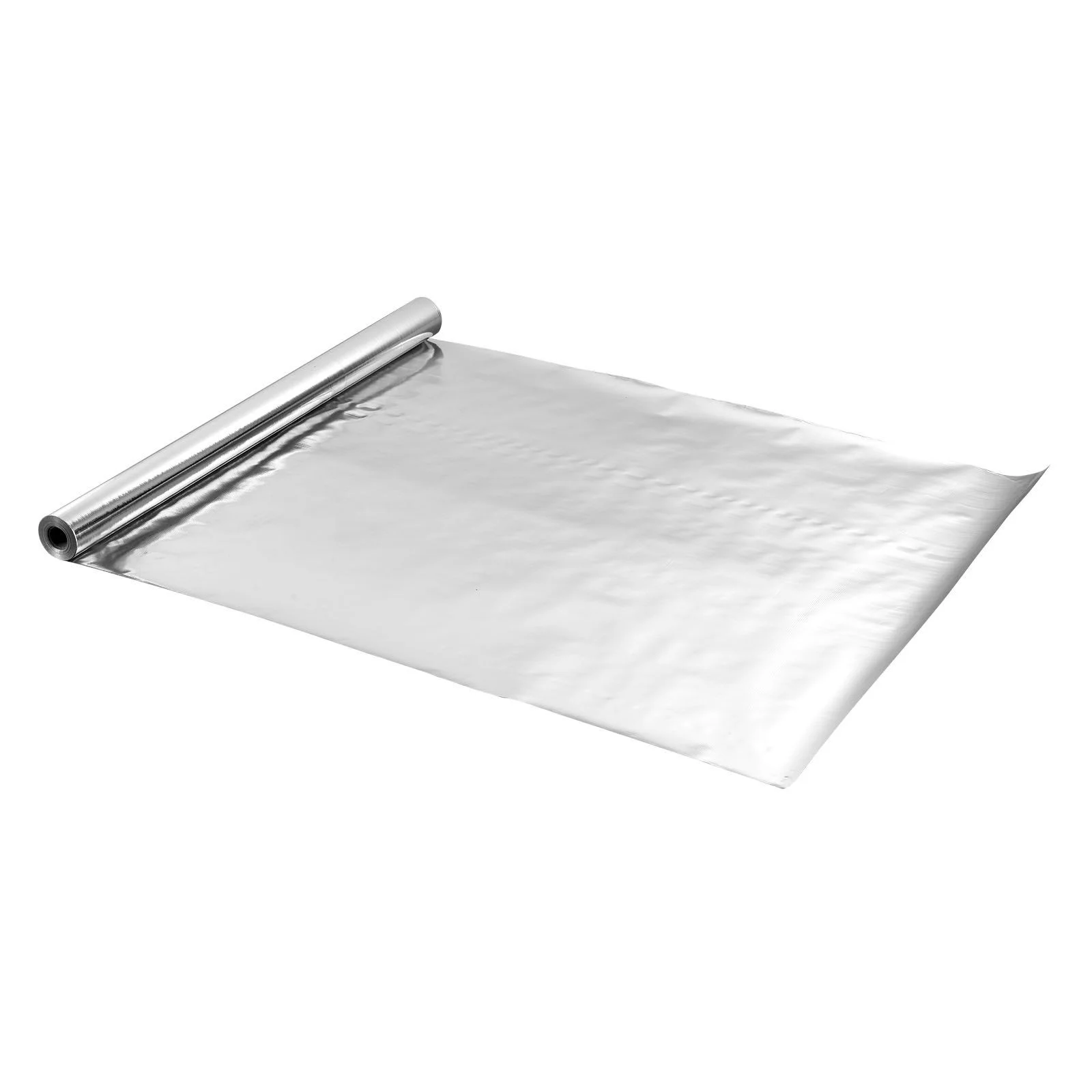 Double Reflective Insulation Roll, Non-Perforated Woven Fabric Radiant Barrier, 0.15mm 38.1m x 1.22m, Double-Sided Aluminum Foil Heat Reflective Shield, Thermal Insulation Roll for Window Roof